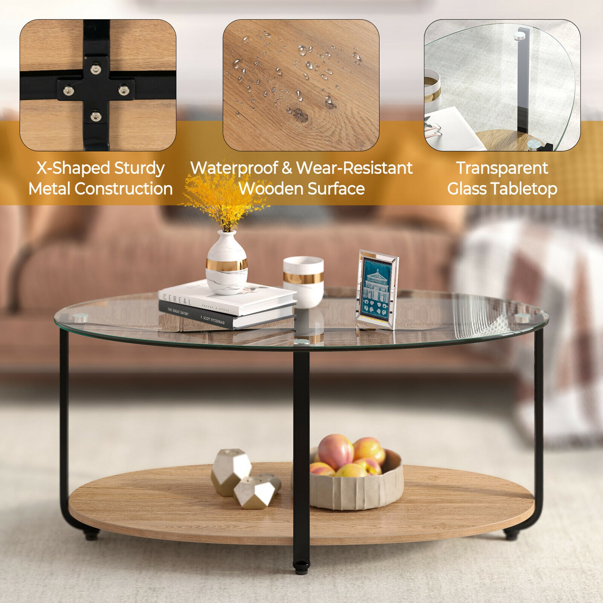 Costway SXL00101 Coffee-Tables - View #6