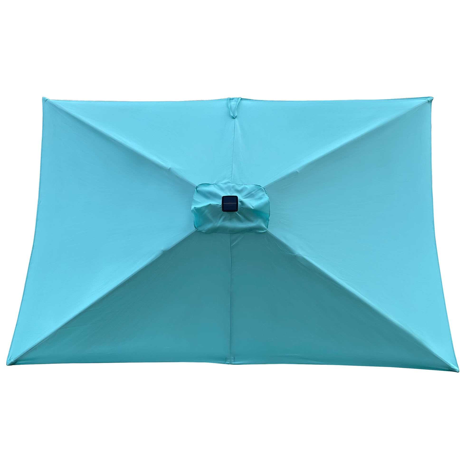 Miki Shinly 10 ft Rectangular Turquoise Patio Umbrella with Crank and ...