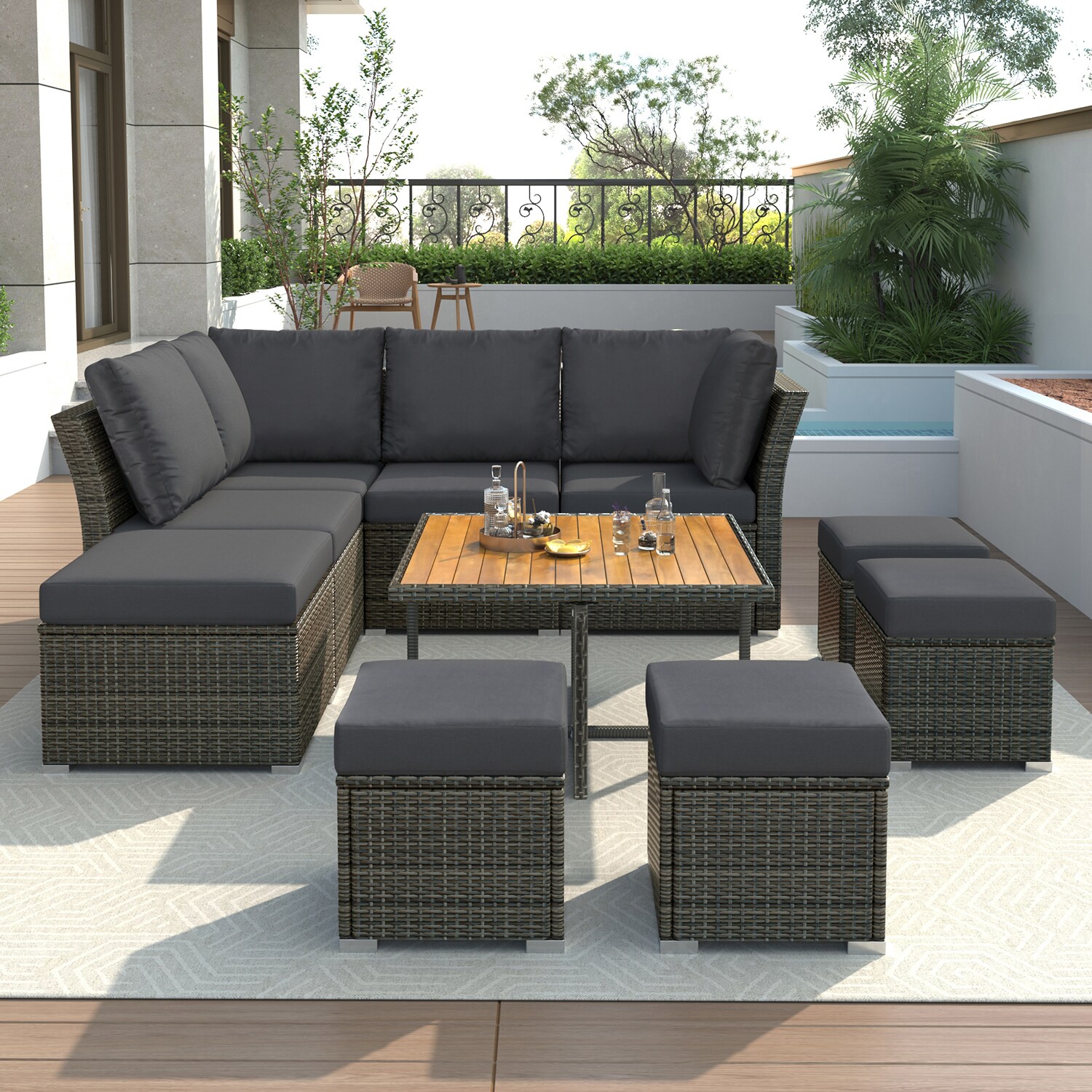 SINOFURN SYA020388GY Patio-Conversation-Sets - View #17