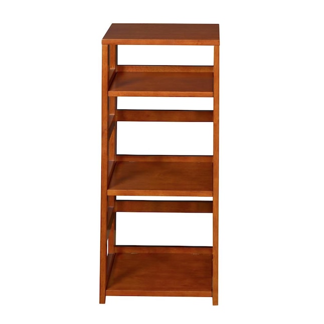 Regency Flip Flop Cherry Wood 3 Shelf, Collapsible Wooden Bookcase