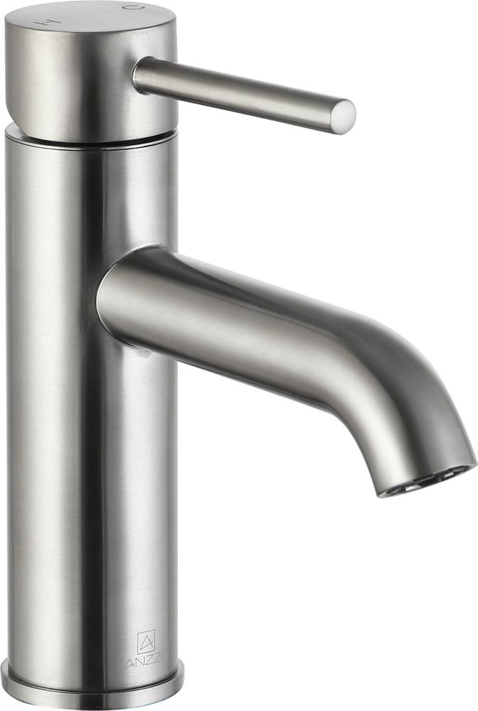 ANZZI L-AZ107BN Valle Brushed nickel Single hole 1-handle WaterSense Mid-arc Residential Handle Bathroom Sink Faucet