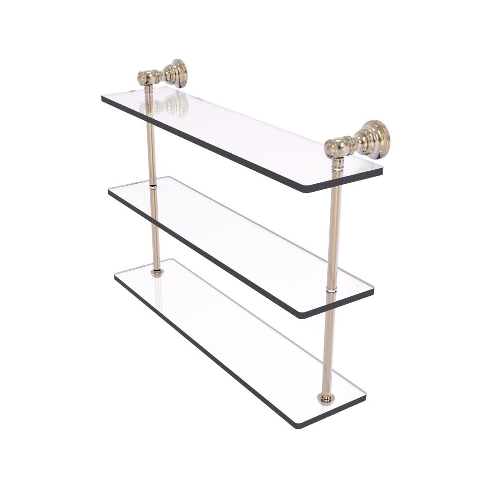 Allied Brass CL-5-22-PEW Carolina Antique Pewter 3 -Tier Wall mount Bathroom Shelf ( 22-in x 16-in x 5-in )