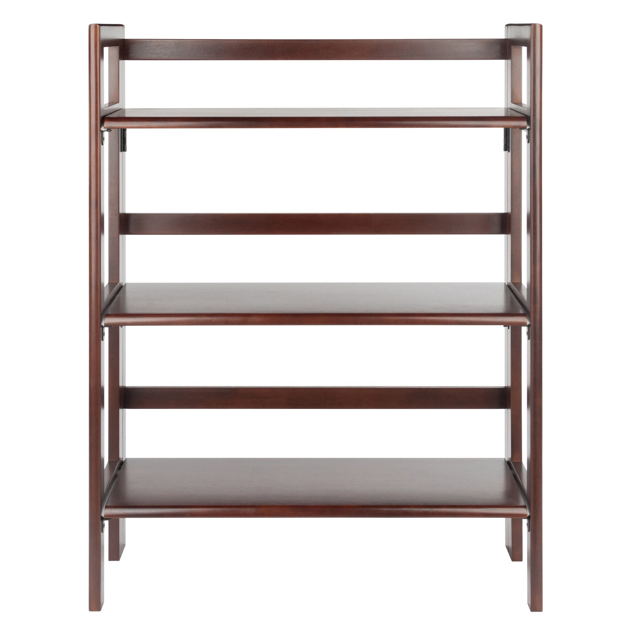 30 3 Tier Milan Storage Shelf or Bookshelf Long Walnut - Winsome