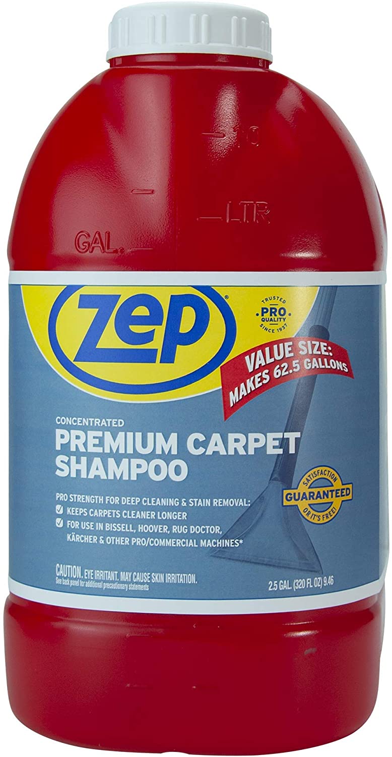Zep All-Purpose Carpet Shampoo - Concentrate - 128 fl oz (4 quart) - 4 /  Carton - Heavy Duty - Blue