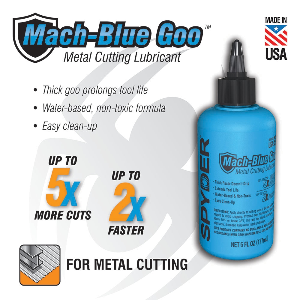 Spyder Mach-Blue Goo 6-fl oz Multi-purpose Cutting Tool Lubricant in the  Hardware Lubricants department at
