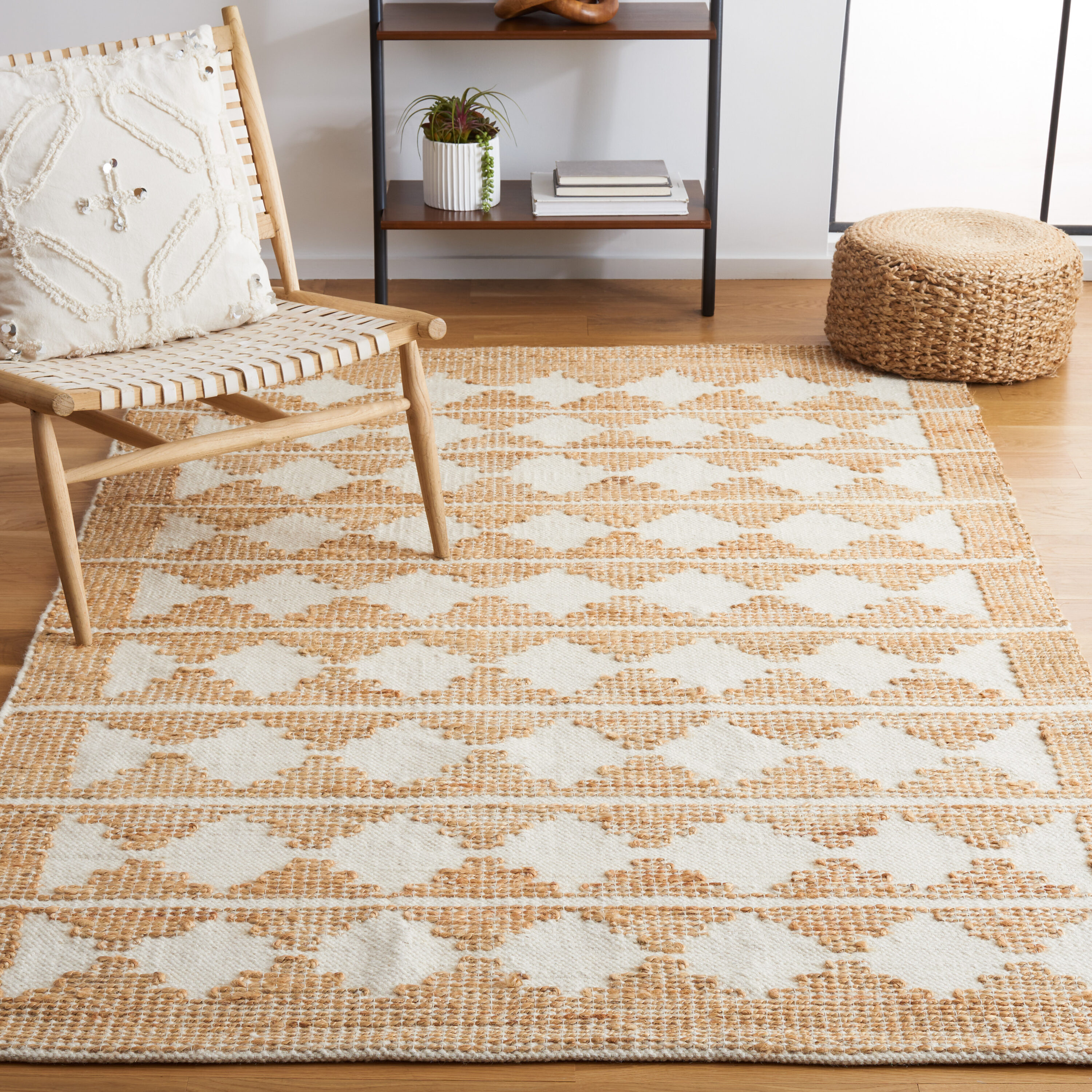  Natural Fiber 511 Ivory/Natural Bohemian 5ft x 8ft Medium Rectangle Rug