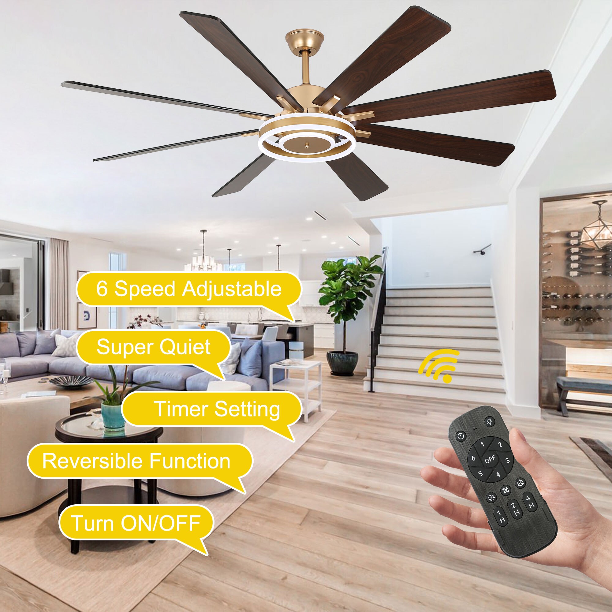 Oaks Decor DC7202-G Ceiling-Fans - View #15