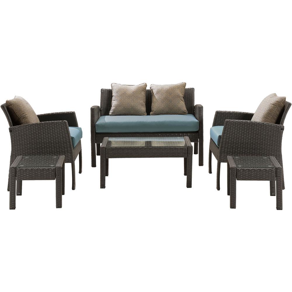 Mod Furniture SOPH6PC-BLU Sophie Patio Conversation Set with Blue M&#333;D Furniture Cushions