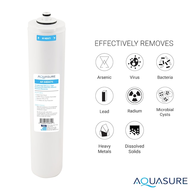 AQUASURE Premier 4-Pack Reverse Osmosis Under Sink Replacement Filter ...