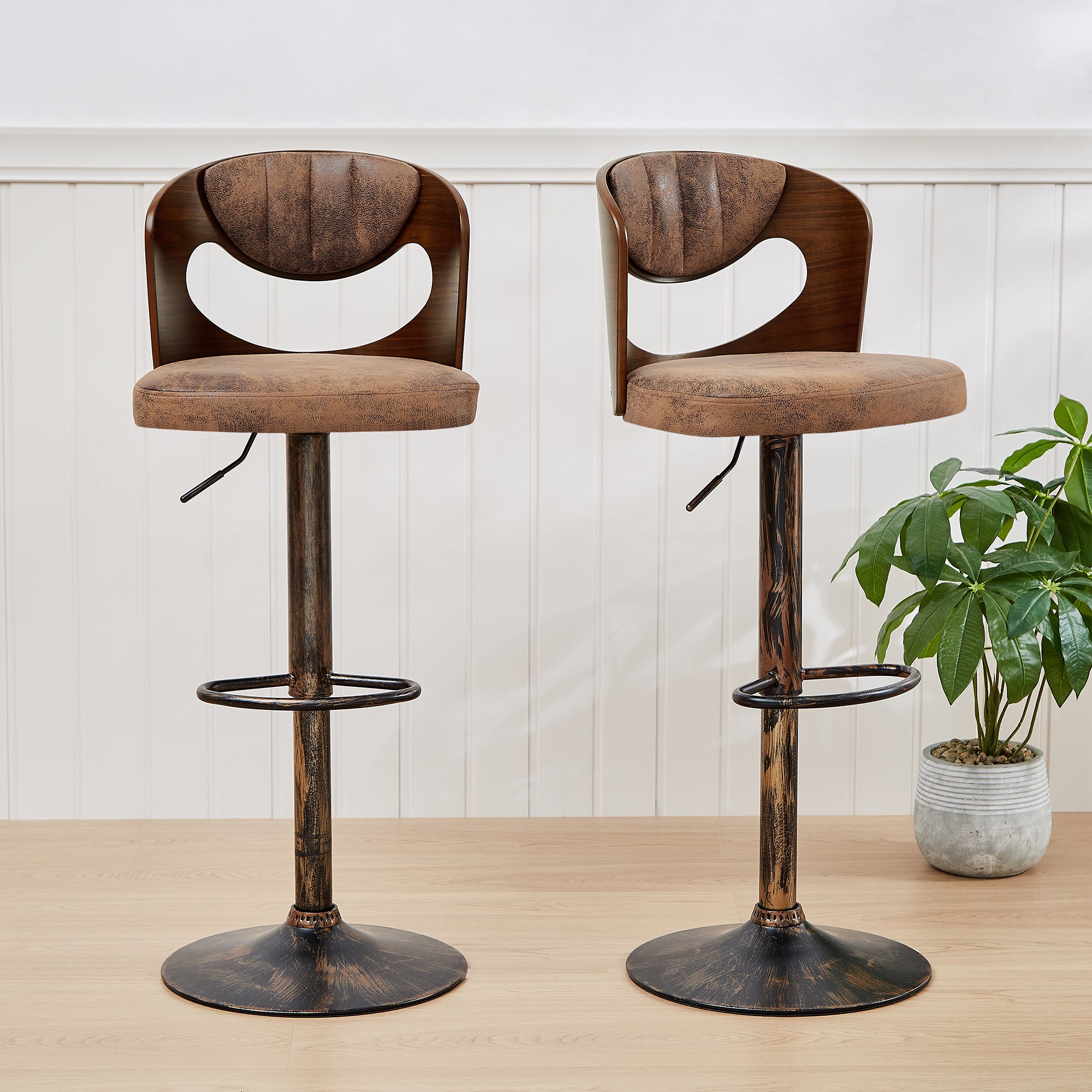 Vecelo LOE-C17-DBRN stools - View #2
