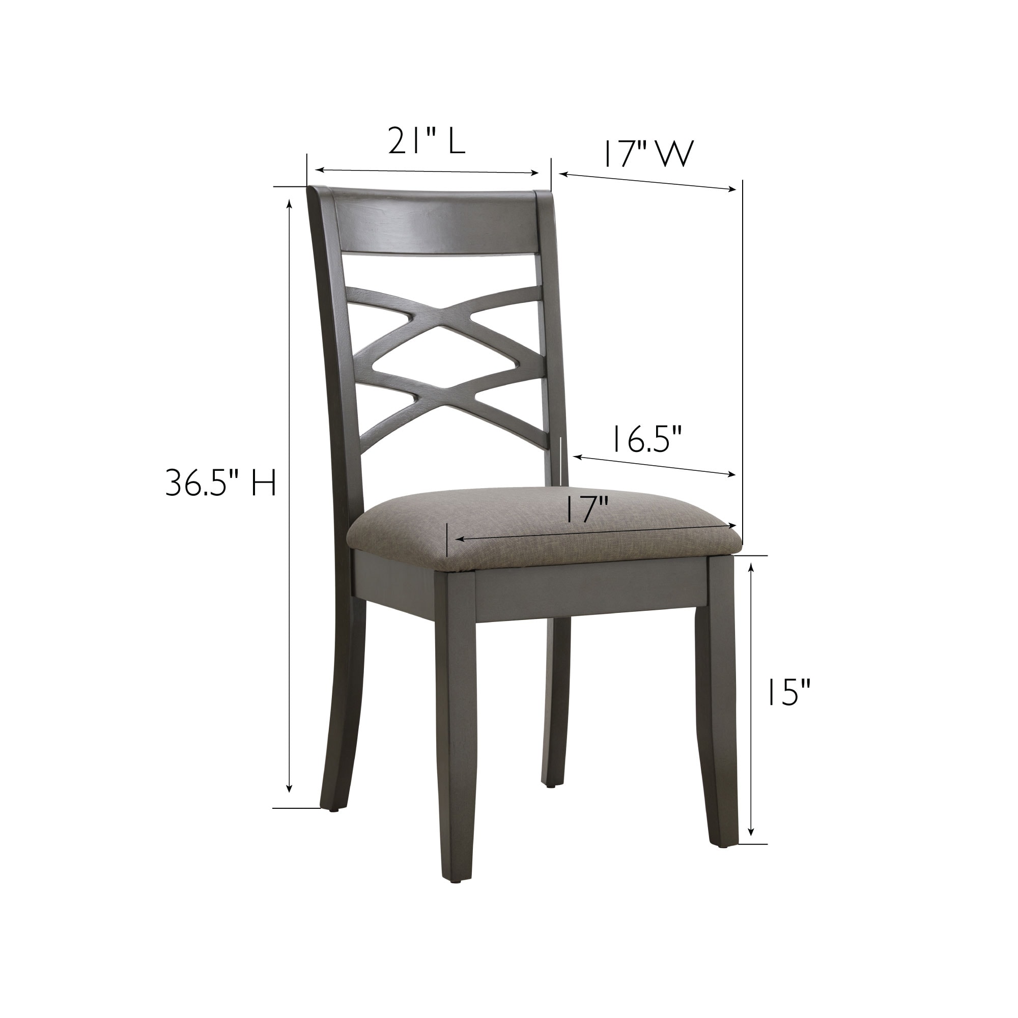 Leick Home 10184-GSMH Dining-Chairs - View #3
