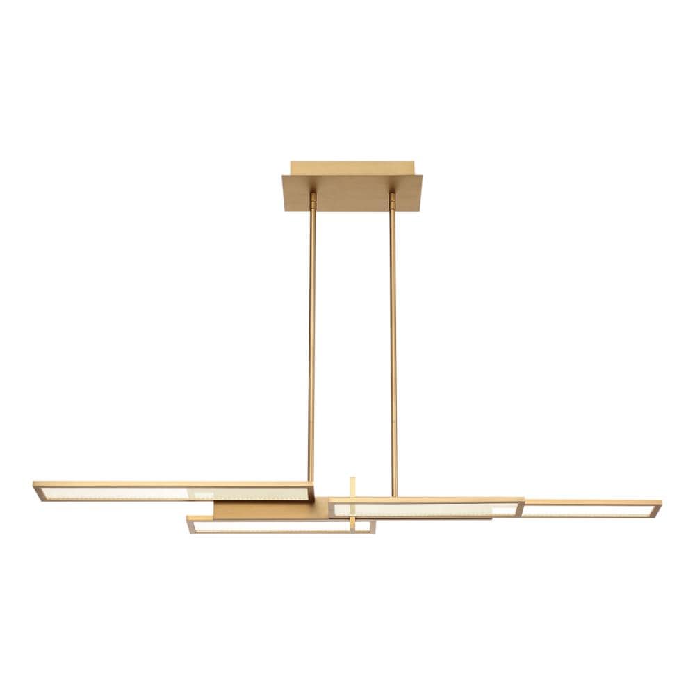 Eurofase 37062-026 Bayswater 1 -Light Gold Modern/contemporary Integrated LED For Use in Dining Rooms, Foyers, Kitchens, Living Rooms Chandelier