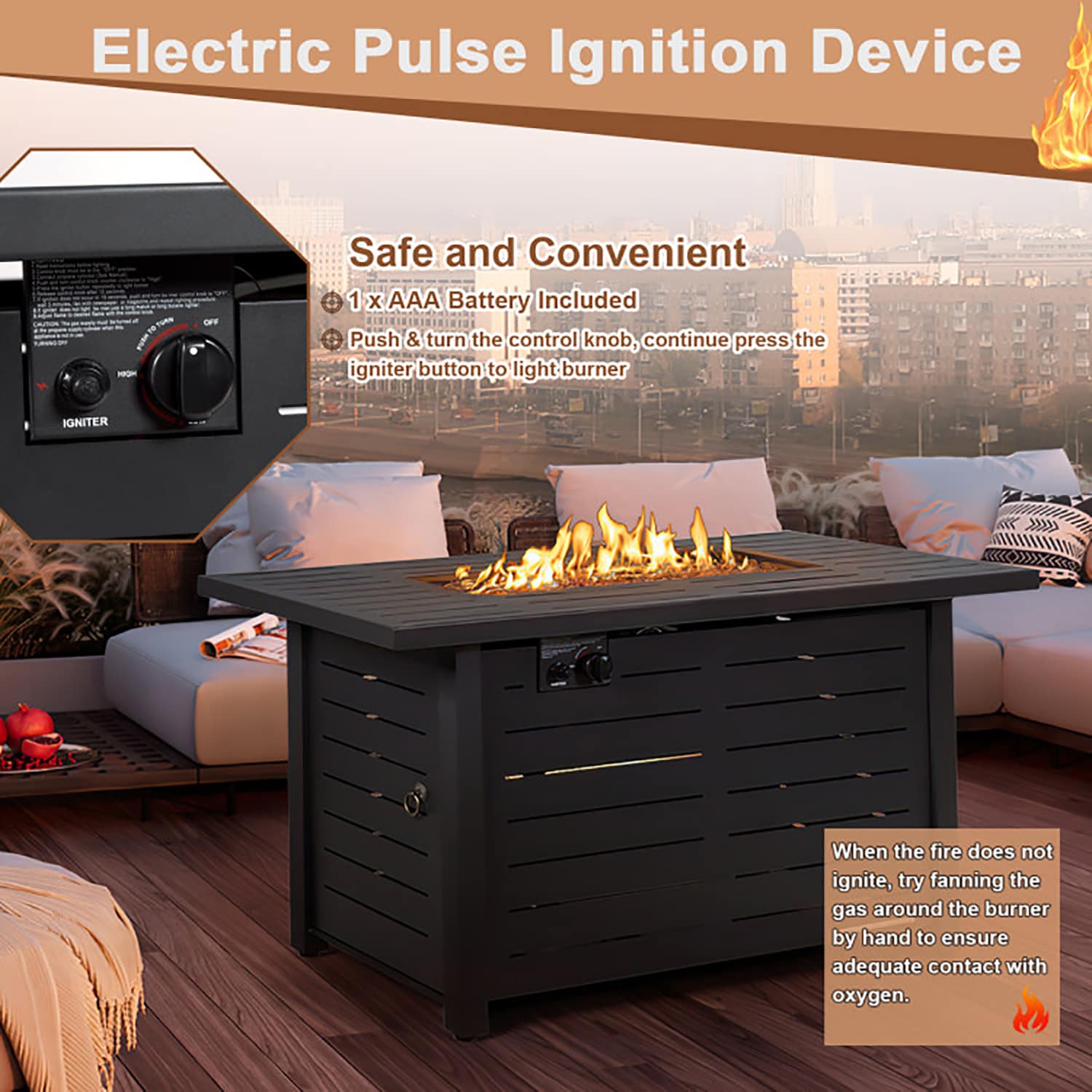 GZMR GZ-GY080S Outdoor-Gas-Firepits - View #5