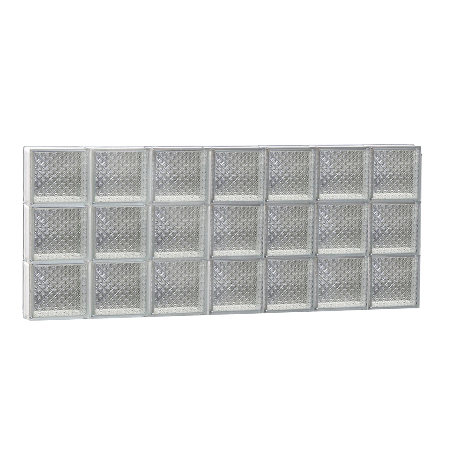 REDI2SET S4218DP Diamond Glass 40-1/4-in x 17-1/4-in Frameless Replacement Glass Block Window