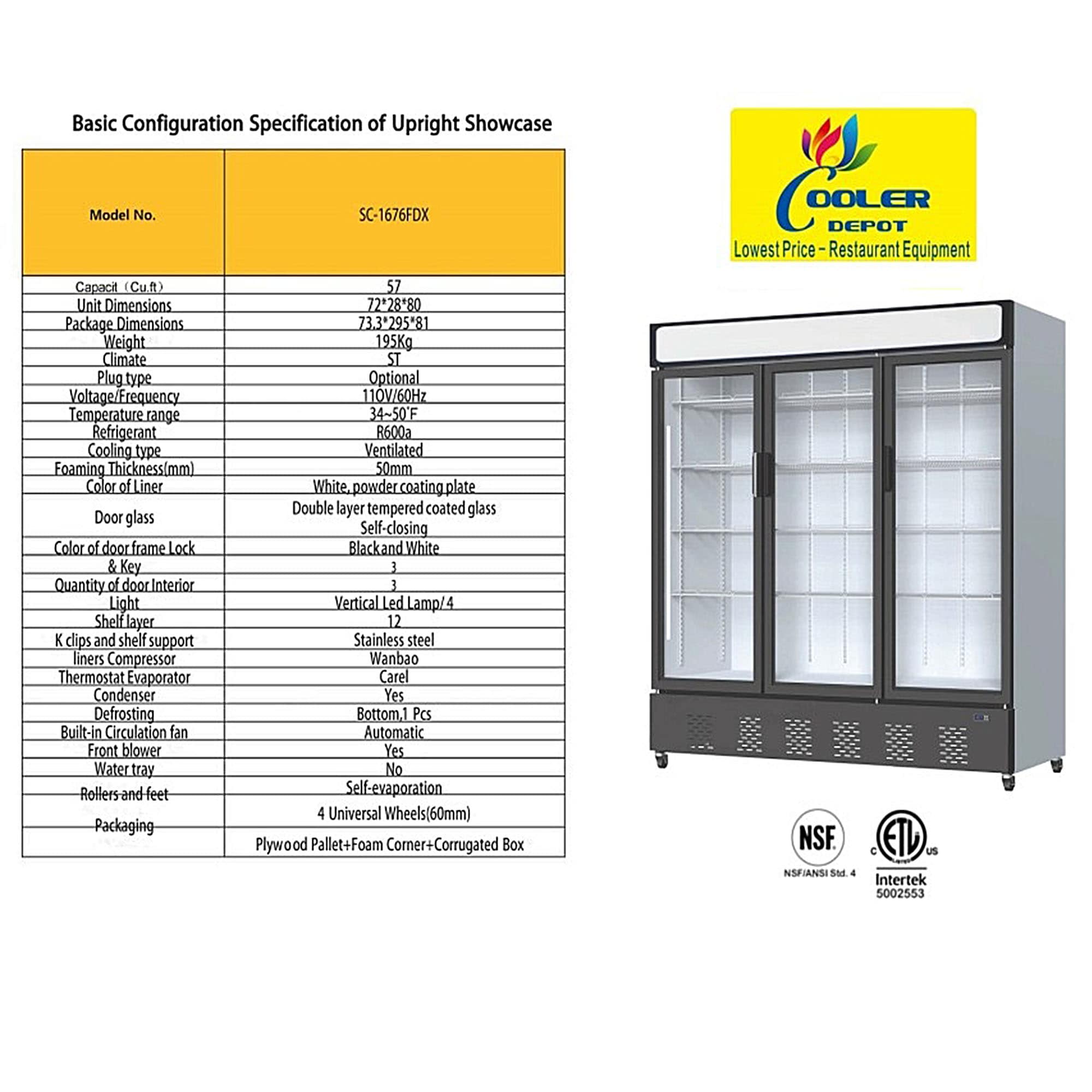 Cooler Depot 3XX1676FDX Beverage-Dispensers - View #5