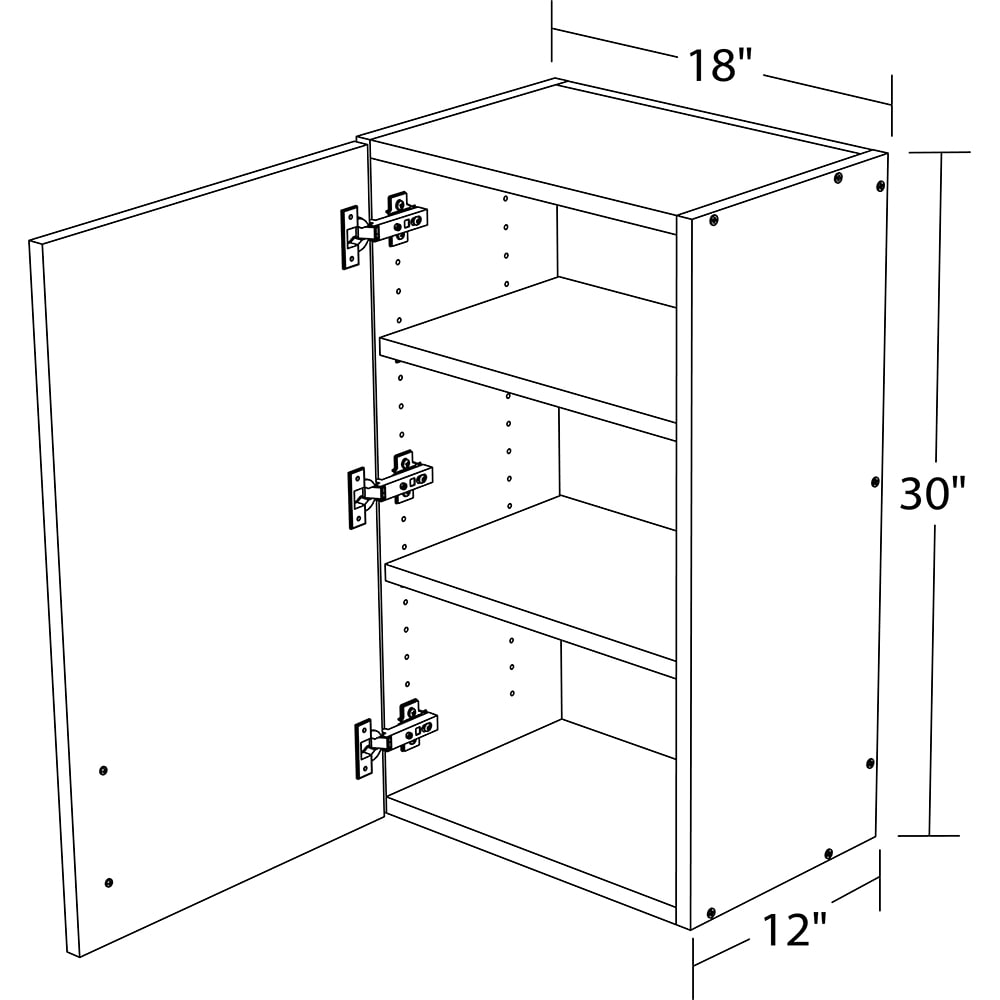 WeatherStrong Miami 18-in W x 12-in D x 30-in H Outdoor Kitchen Cabinet IBW1830L-MSB Sansujyuku sansujyuku.com