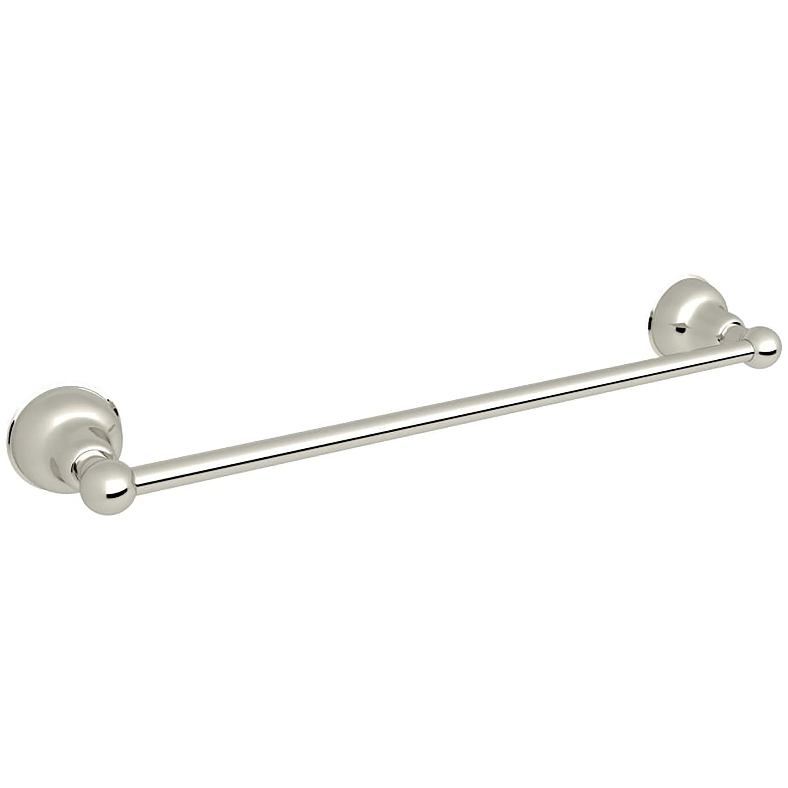 Rohl CIS1/24PN 24-in Polished Nickel Wall mount Single Towel Bar