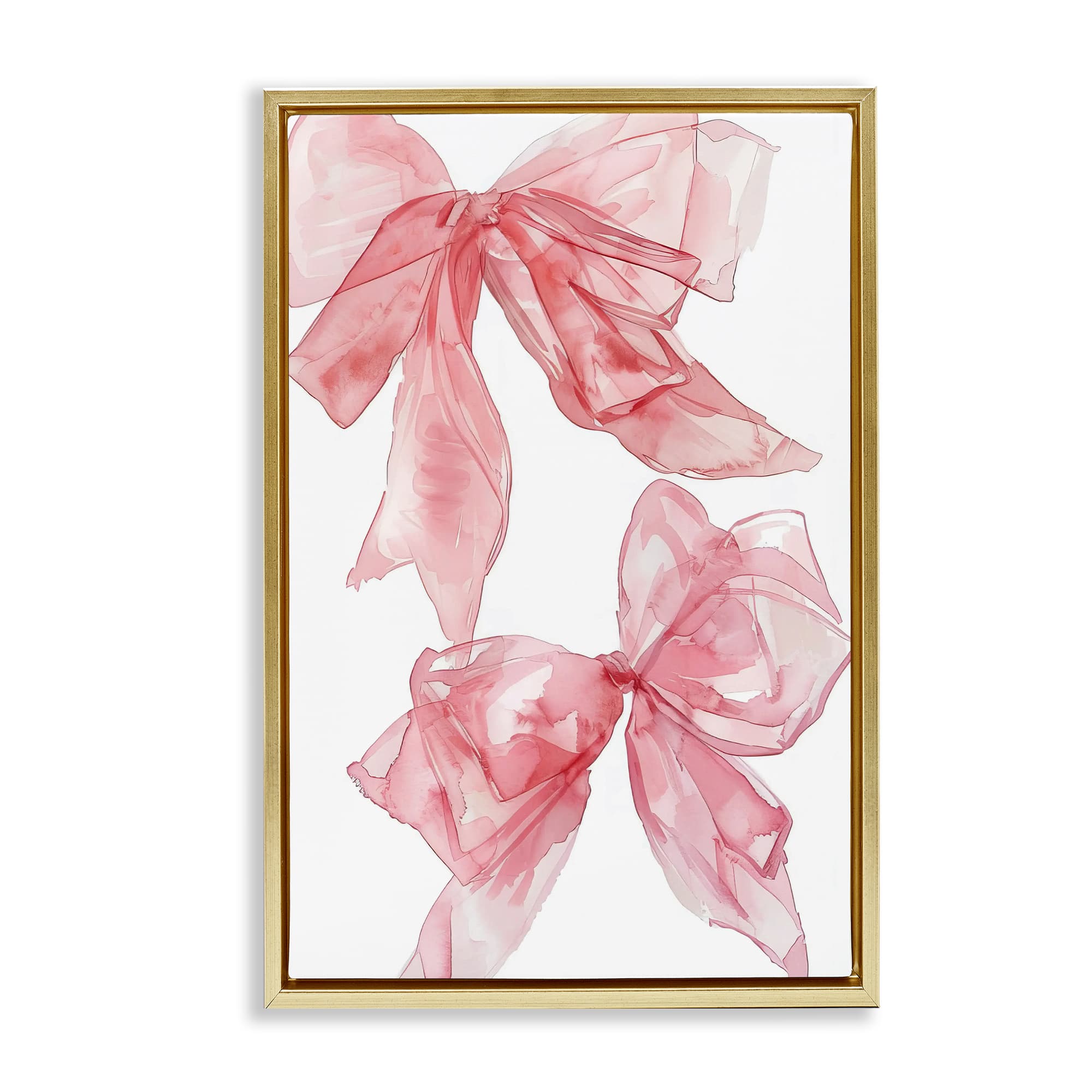 Stupell Industries BT-651-FFG-20X30 Sheer Pastel Pink Bows Floating Frame design by LSR Design Studio