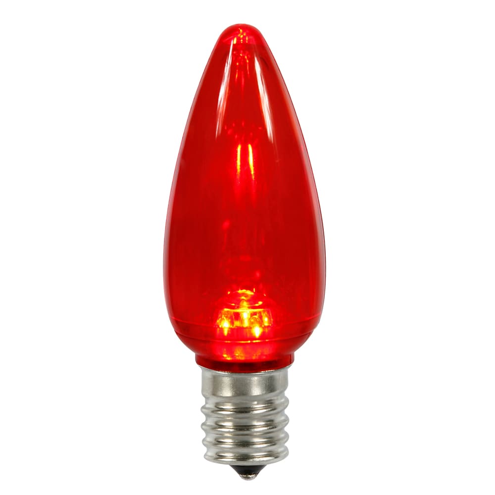 Vickerman Screw Base Transparent Red Dimmable 25 pack Christmas Light Bulbs 