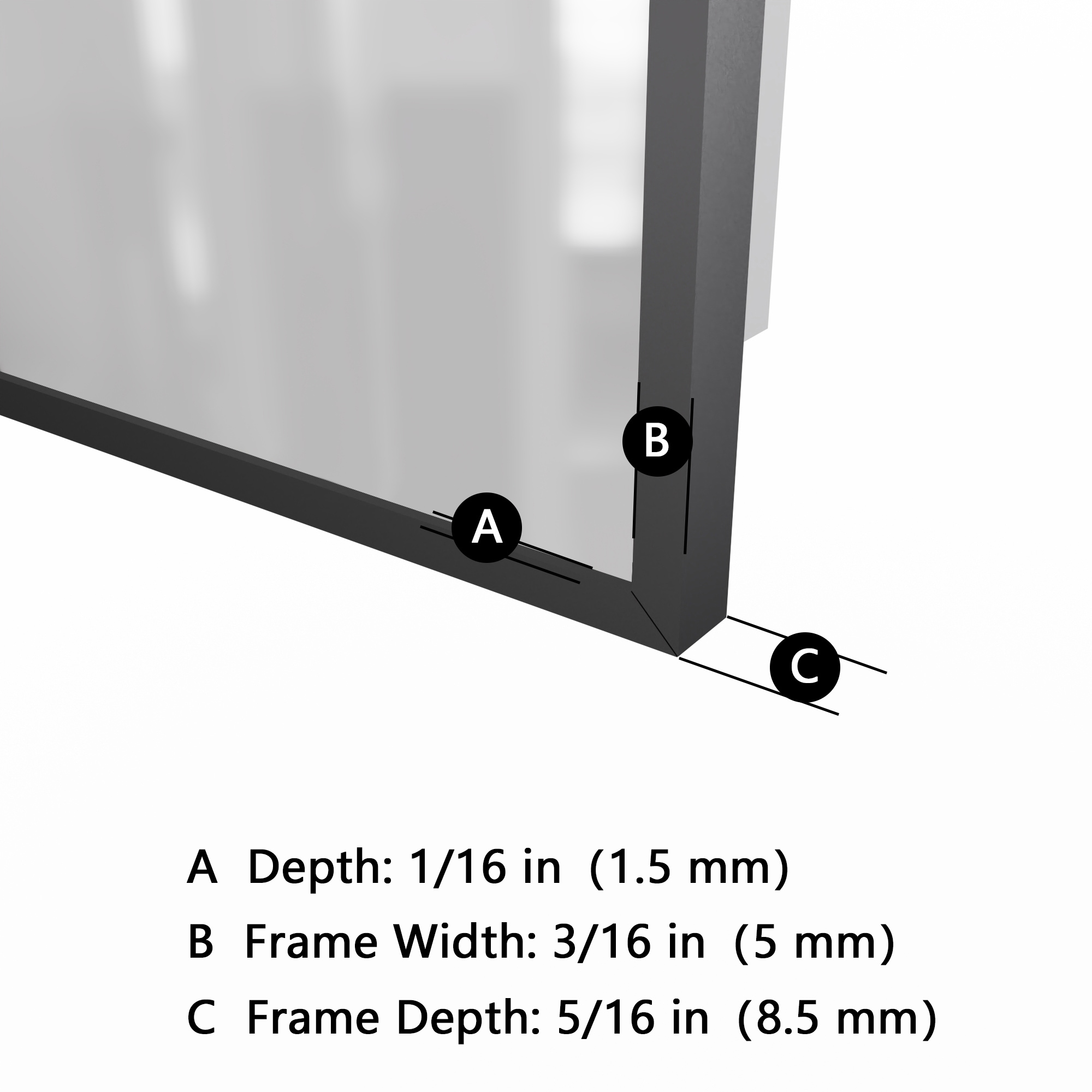 ExBrite 40-in x 24-in Framed Dimmable Lighted Fog Free Bathroom Vanity ...