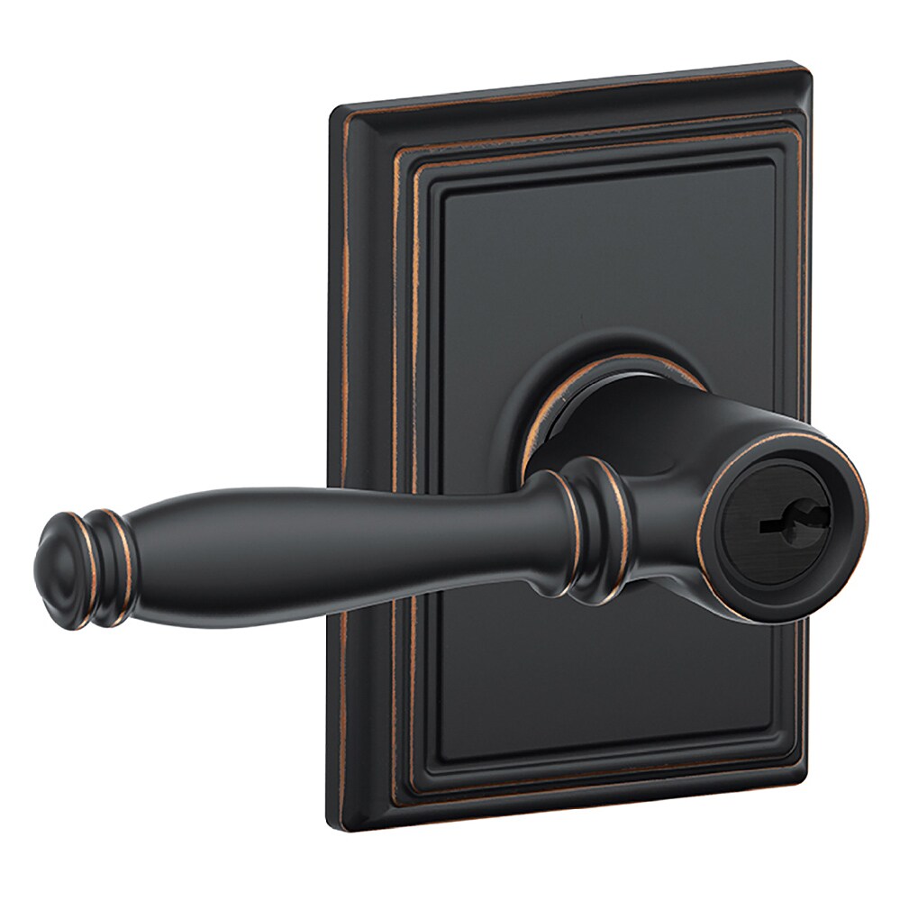 Birmingham Aged Bronze Keyed Entry Door Lever