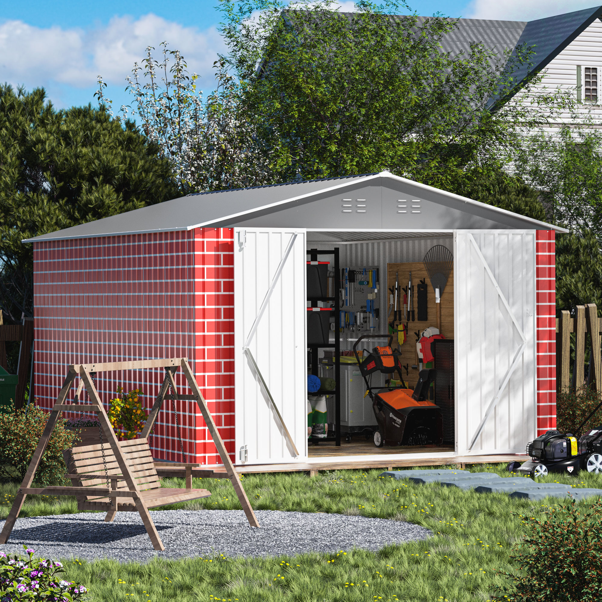 Mondawe MD-HG61M1381 Metal-Storage-Buildings-Sheds - View #2