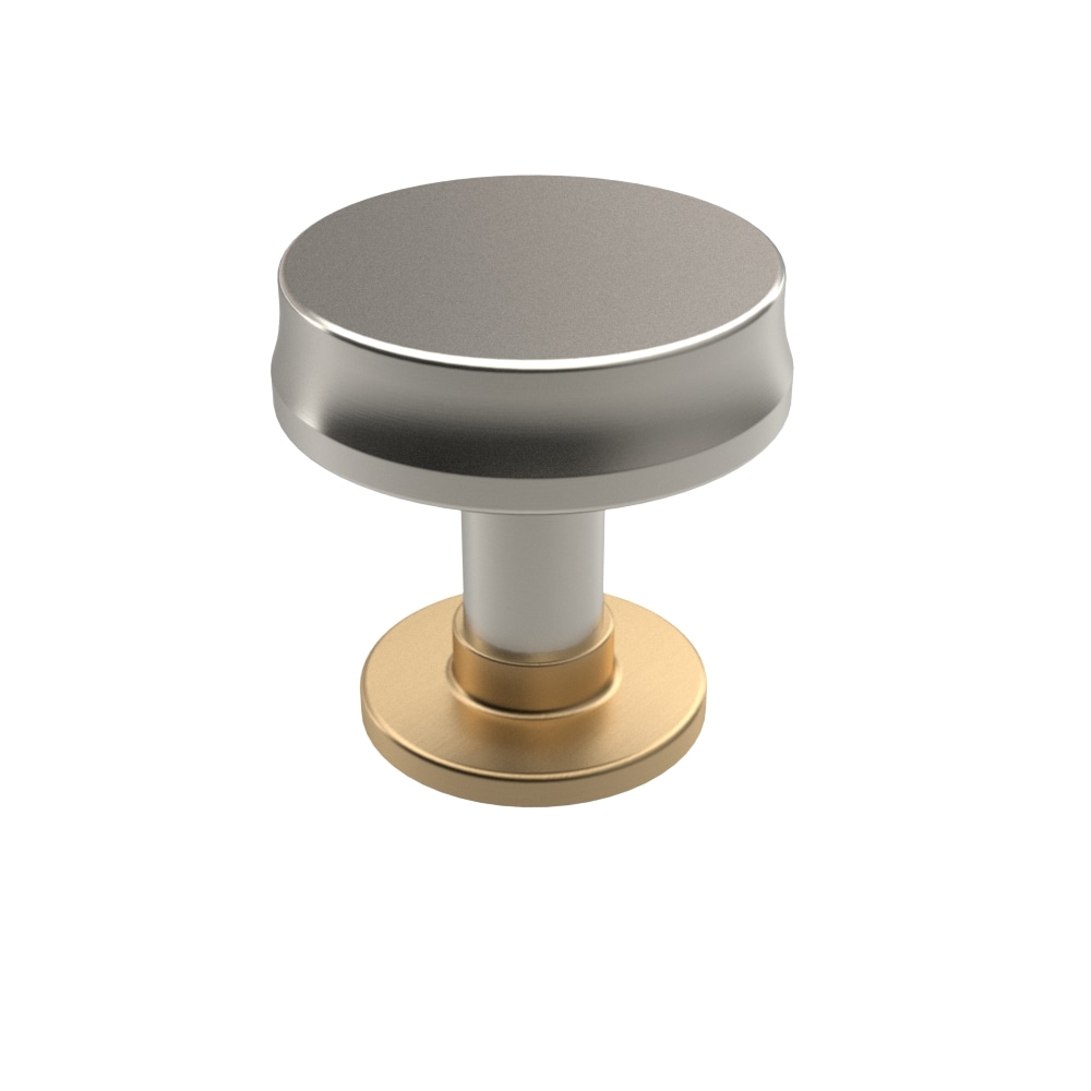 Origin 21 Hilo 1-1/10-in Satin Nickel/Brushed Gold Round Cabinet Knob ...