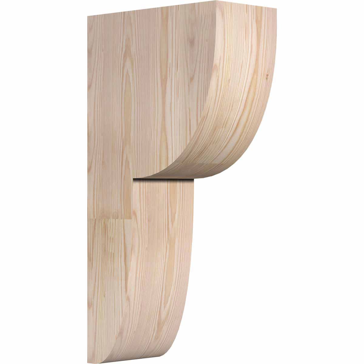 Ekena Millwork COR06X12X24CRE00RDF 6-in x 12-in x 24-in Crestline Unfinished Douglas fir Wood Paintable/Stainable Corbel