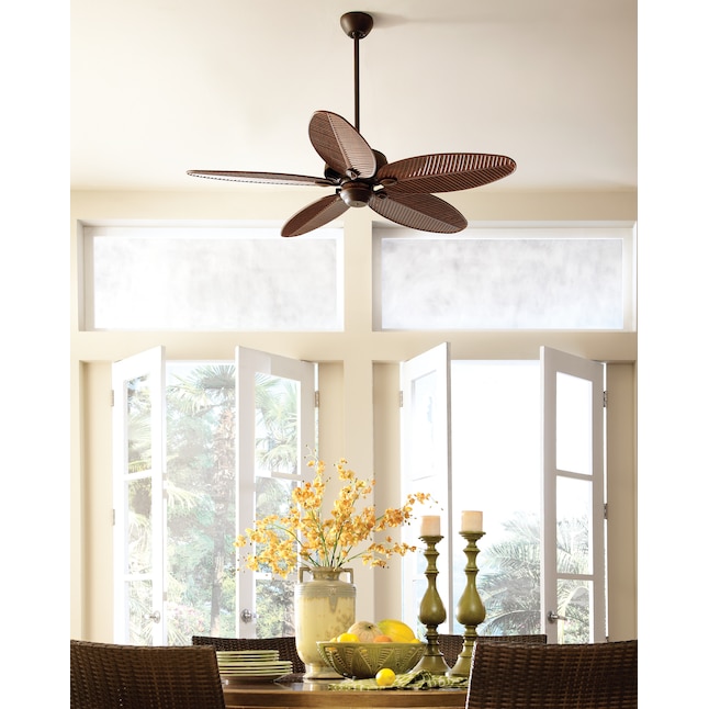 Generation Lighting Cruise 52 In Roman Bronze Indoor Outdoor Downrod Or Flush Mount Ceiling Fan 5 Blade The Fans Department At Lowes Com