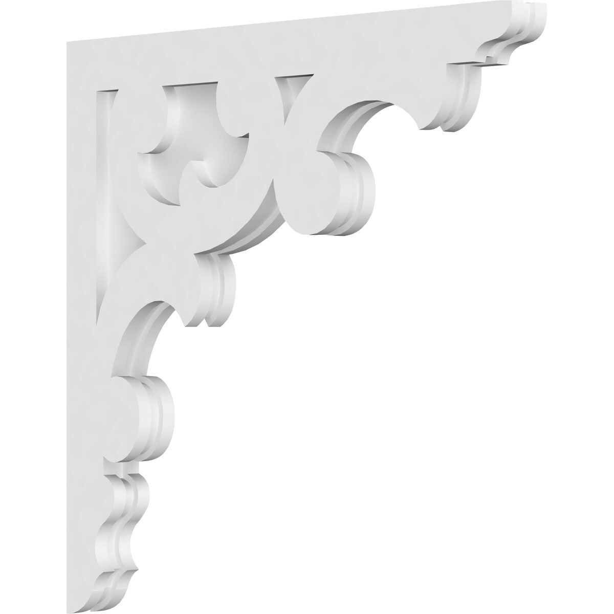 Ekena Millwork CORP01X22X22VI 1.875-in x 22-in x 22-in Vienna Unfinished White PVC Paintable Corbel