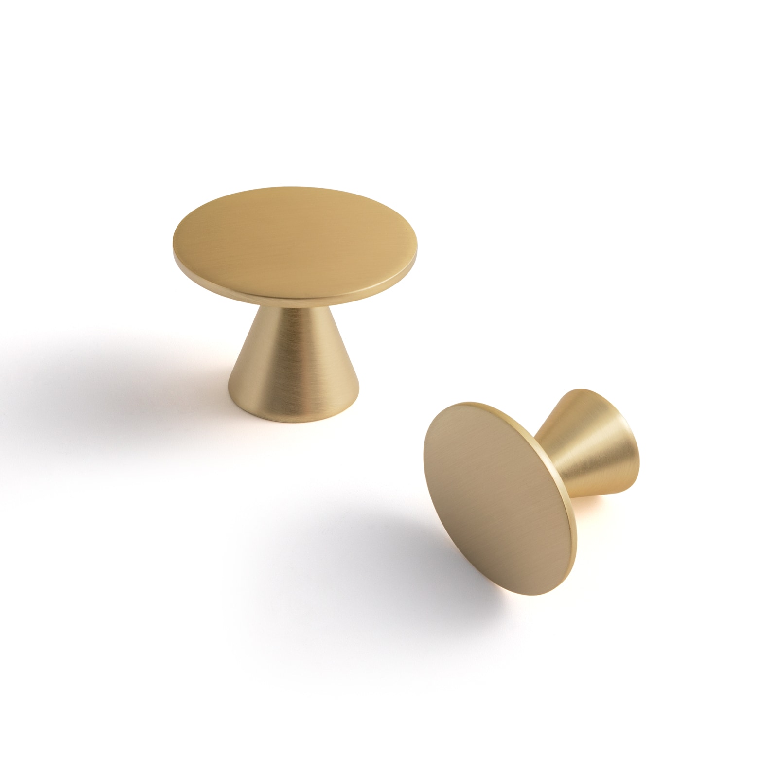 Miaokesen 9608TLS-DK 1-1/2-in Light Brushed Brass Novelty Modern Cabinet Knob 6 -Pack