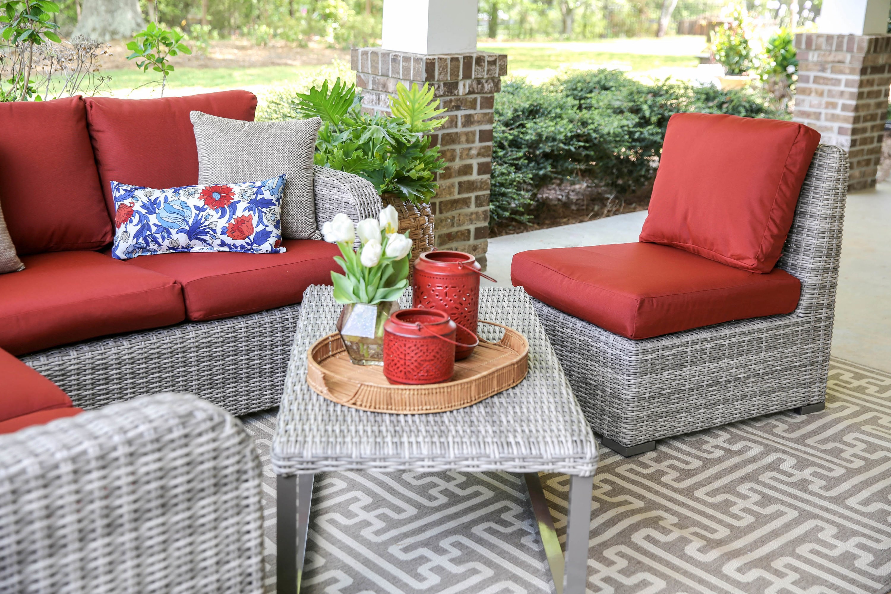 Leisure Made 299231-RED Patio-Conversation-Sets - View #3