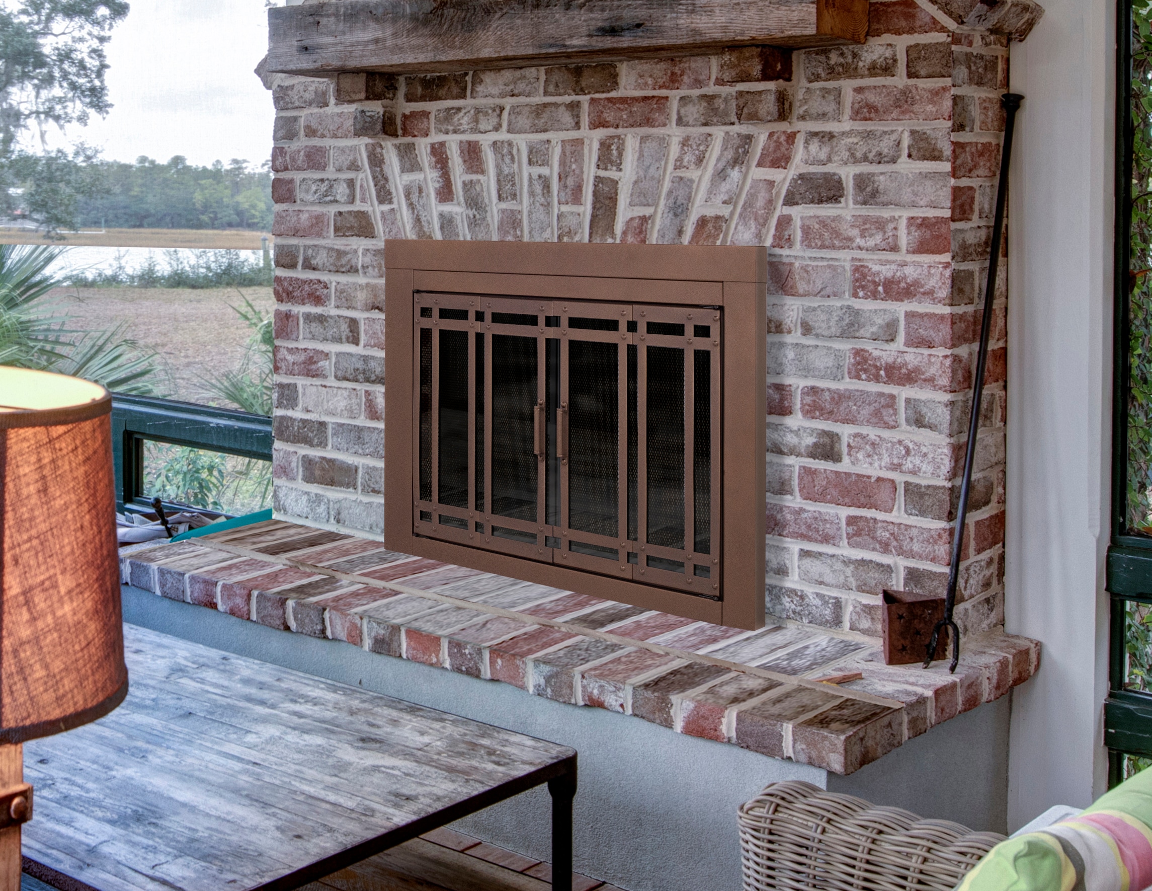 Pleasant Hearth AE-1702BB Glass-Fireplace-Doors - View #2