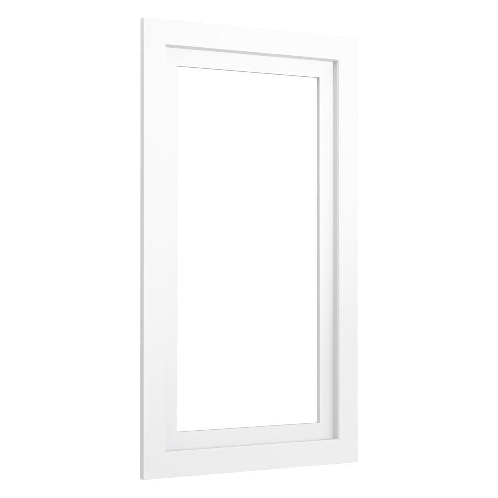 Gardner Glass Products 48-in W x 36-in H White MDF Transitional Mirror Frame Kit Hardware Included | 15032