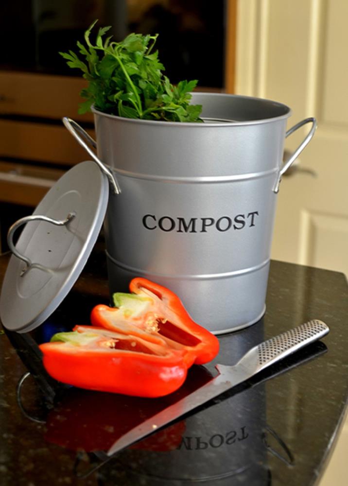 Exaco 0.8 Galvanized Steel Kitchen compost bin Composter in the Composters  department at