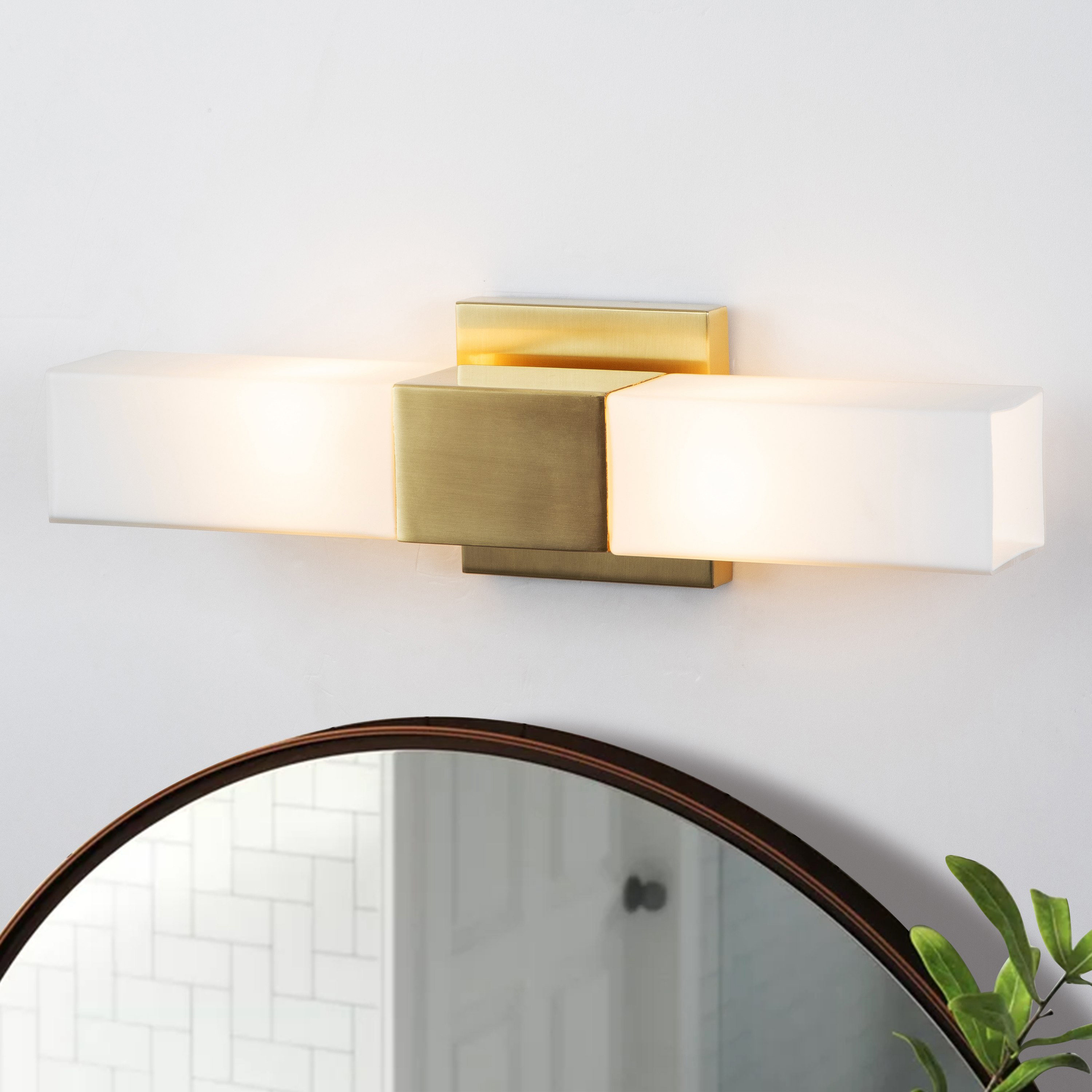 C Cattleya CA2122-W 3.25-in 2 -Light Gold Modern/contemporary Vanity light