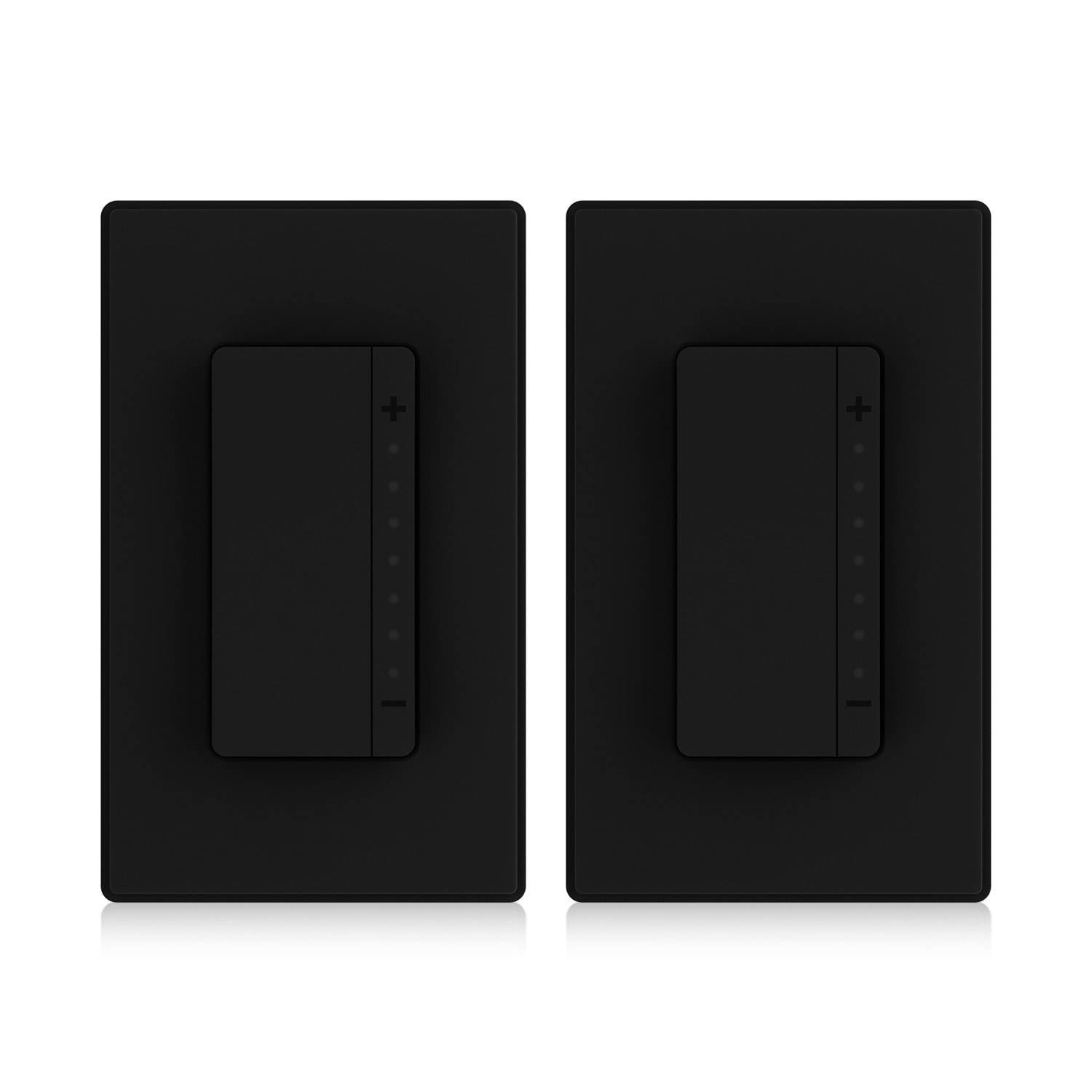  Smart Dimmer Light Switch Single Pole 2.4GHz WiFi Switch Compatible  Alexa and Google Assistant Black 2PC
