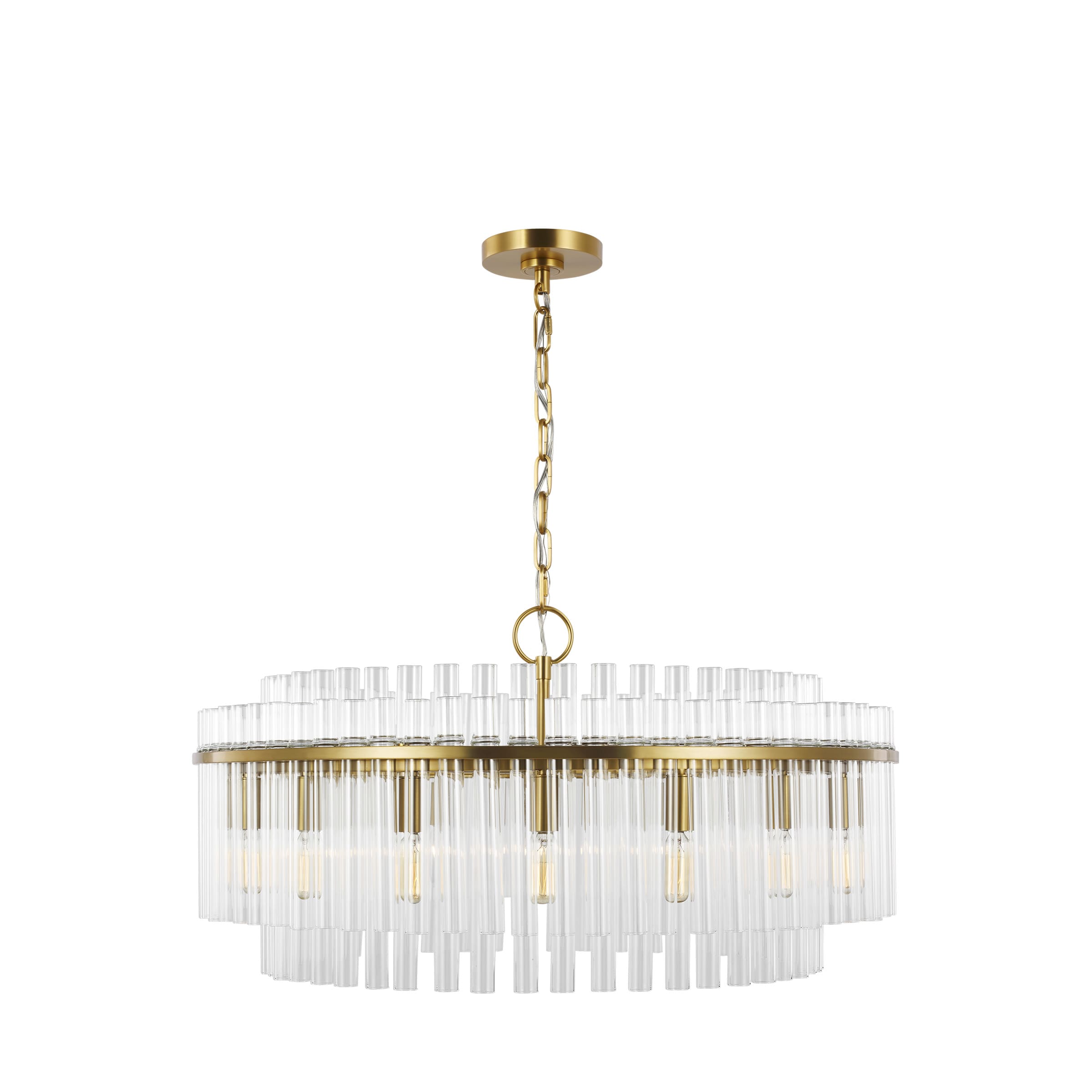 Generation Lighting Beckett 16 -Light Burnished Brass Steel Chandelier