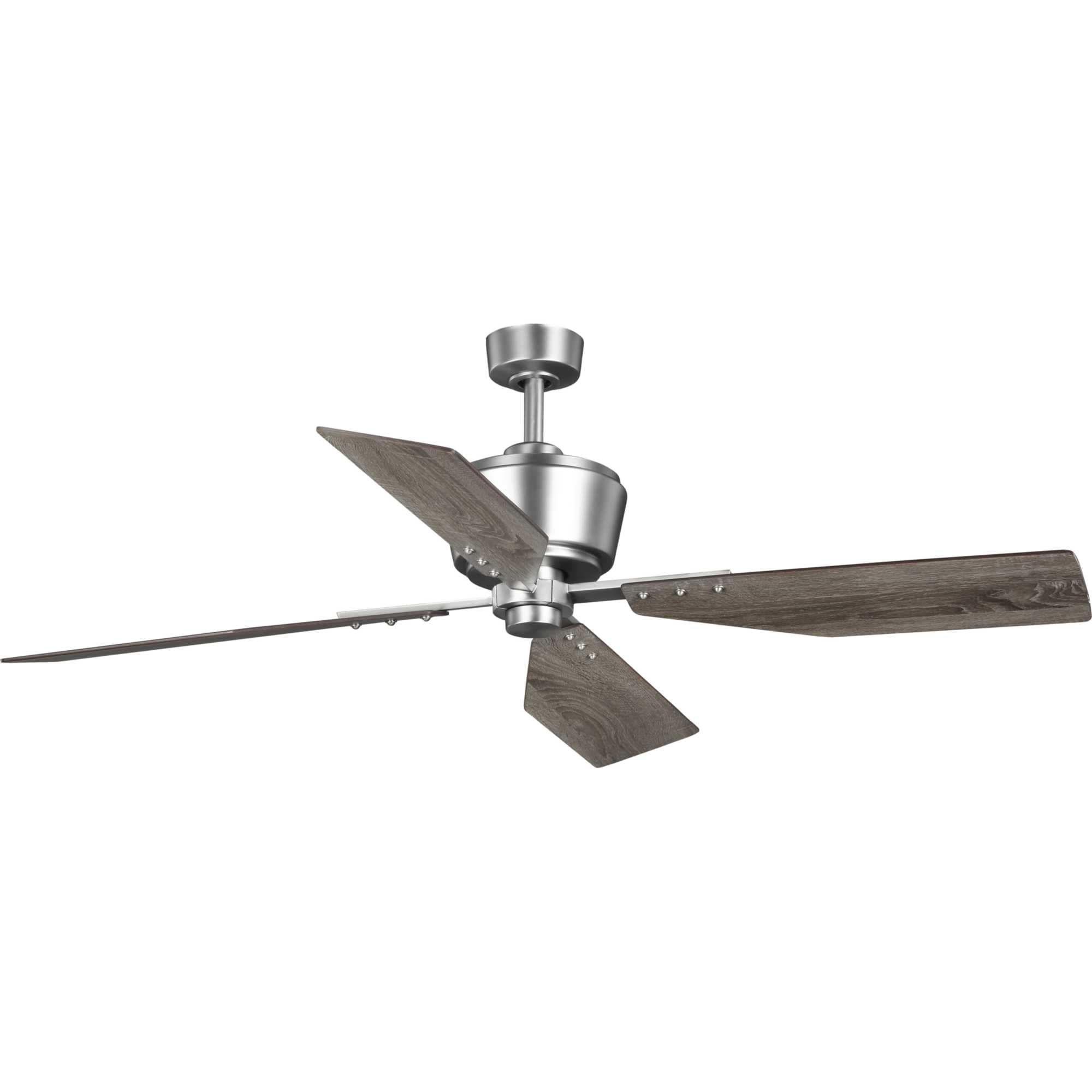 Progress Lighting P250022-081 Chapin 56-in Antique Nickel with Driftwood/Classic Walnut Blades Propeller Ceiling Fan Light Kit Compatible - Remote Included ( 4 -Blade )