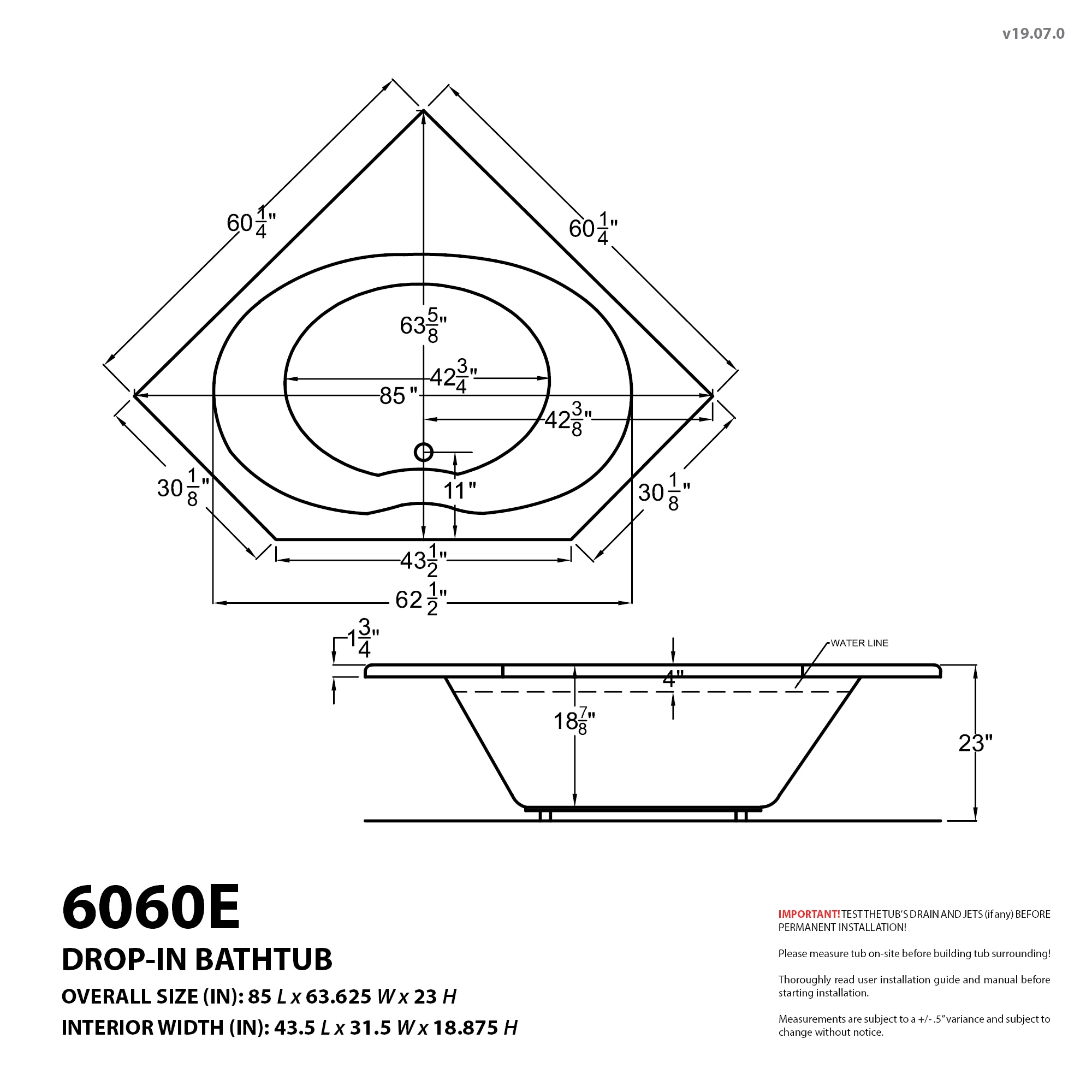 Endurance LS6060EWL bathtubs - View #12