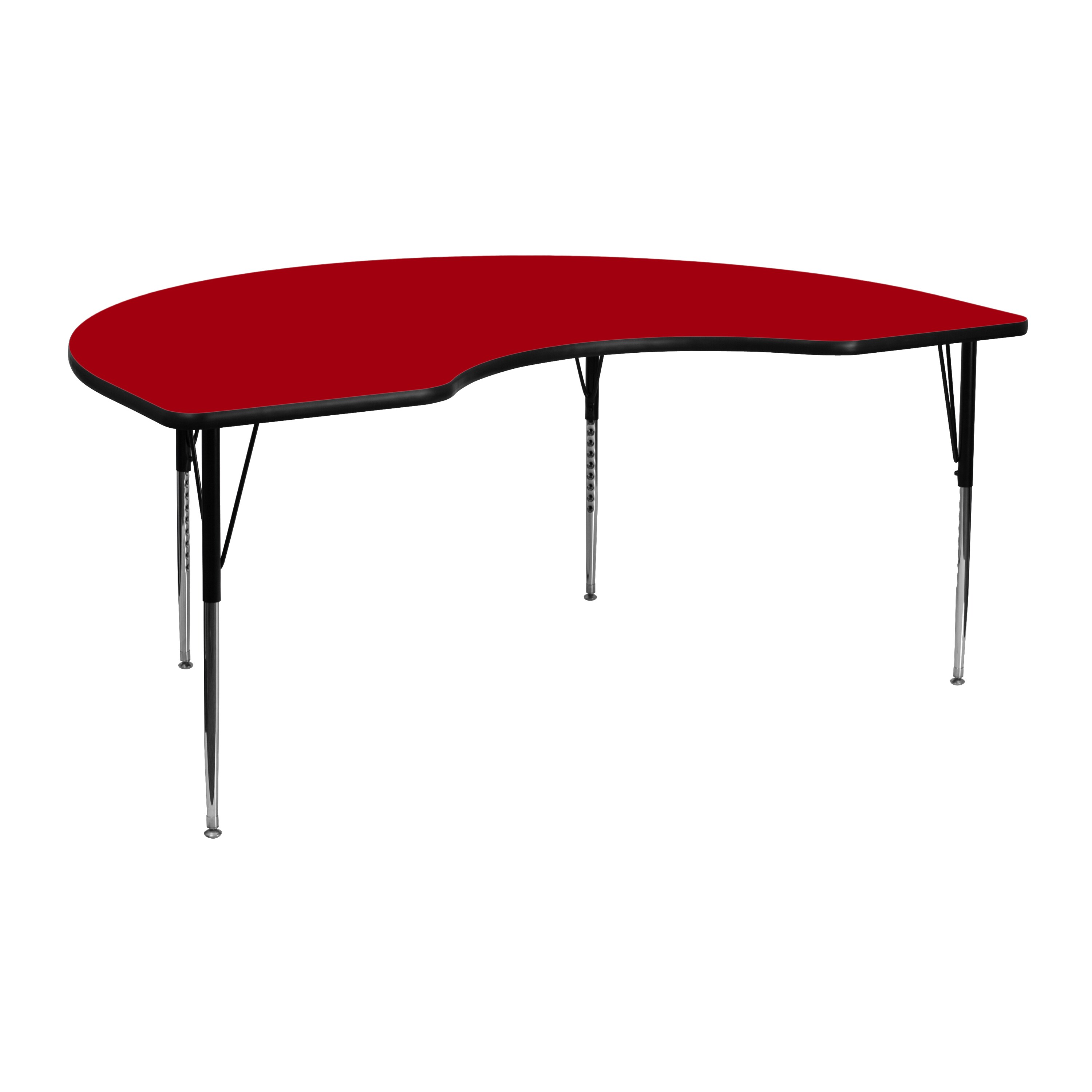 Wren Red Half-round Kid's Play Table | - Flash Furniture 847254024440