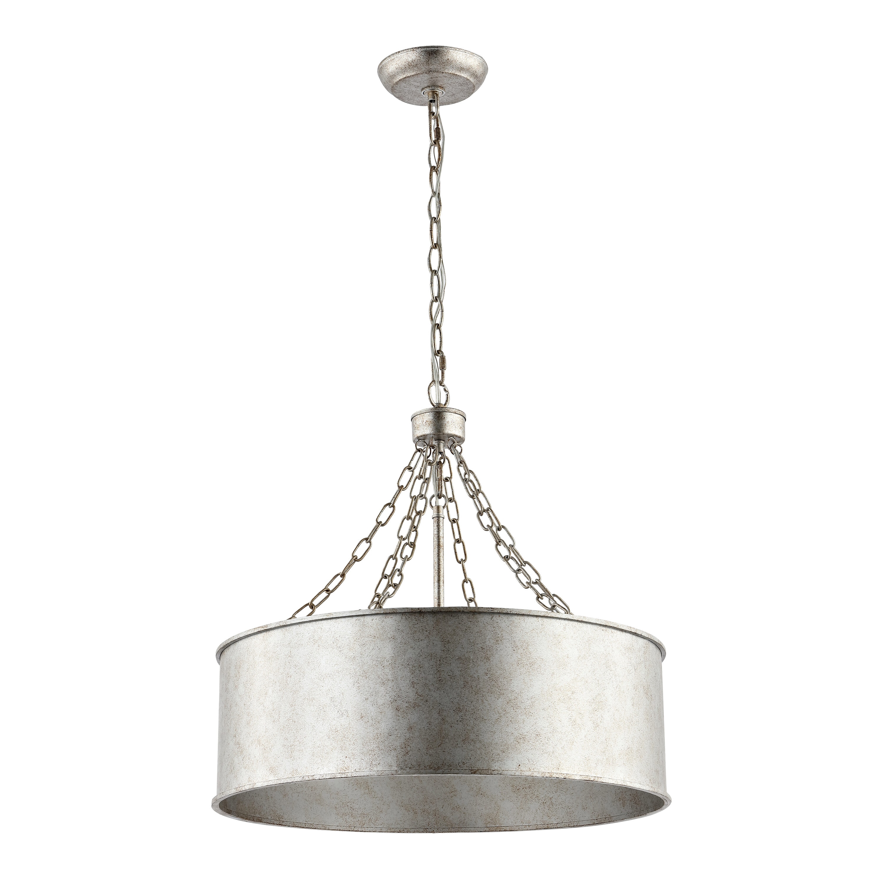 Adison Silver Industrial Drum Chandelier