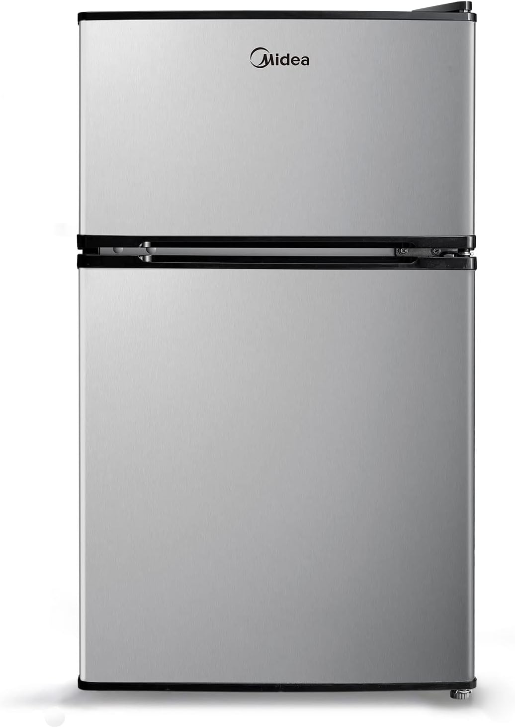 Midea WHD-113FB1 Double Door Mini Fridge with Freezer for Bedroom Office or  Dorm with Adjustable Remove Glass Shelves Compact Refrigerator, 3.1 cu ft