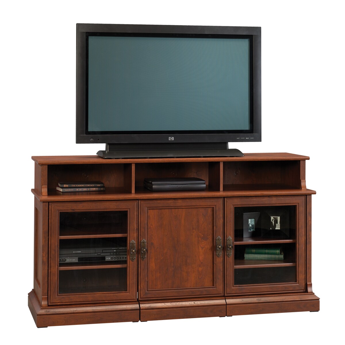 Sauder 404485 Arbor Gate Country Coach Cherry Pedestal TV Stand (Accommodates 51-in to 60-in)