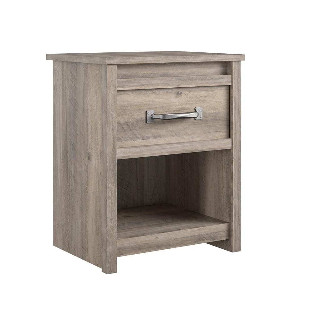 gray oak nightstand