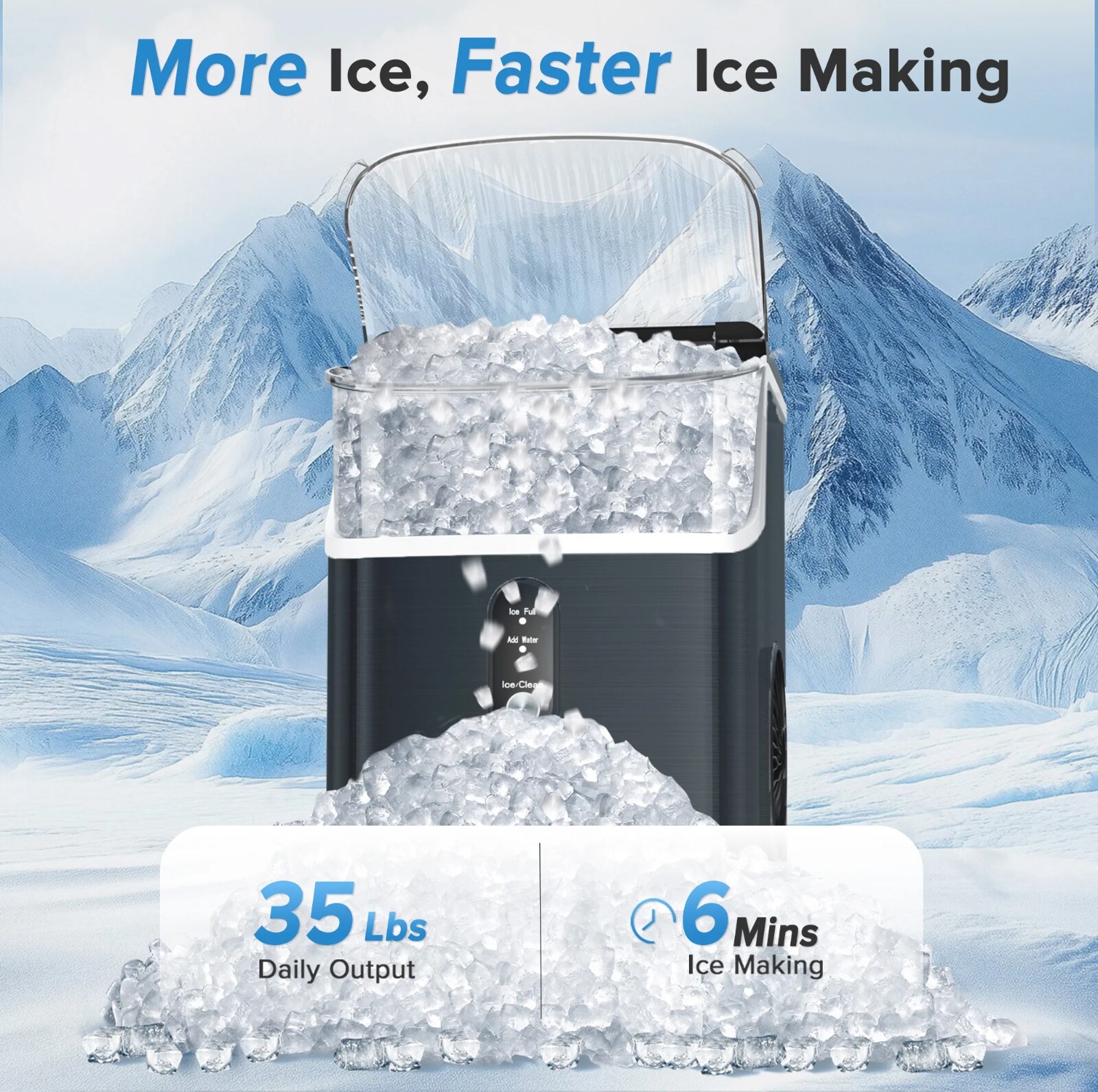 Antarctic Star Z5825NB-BLACK Commercial-Ice-Makers - View #2