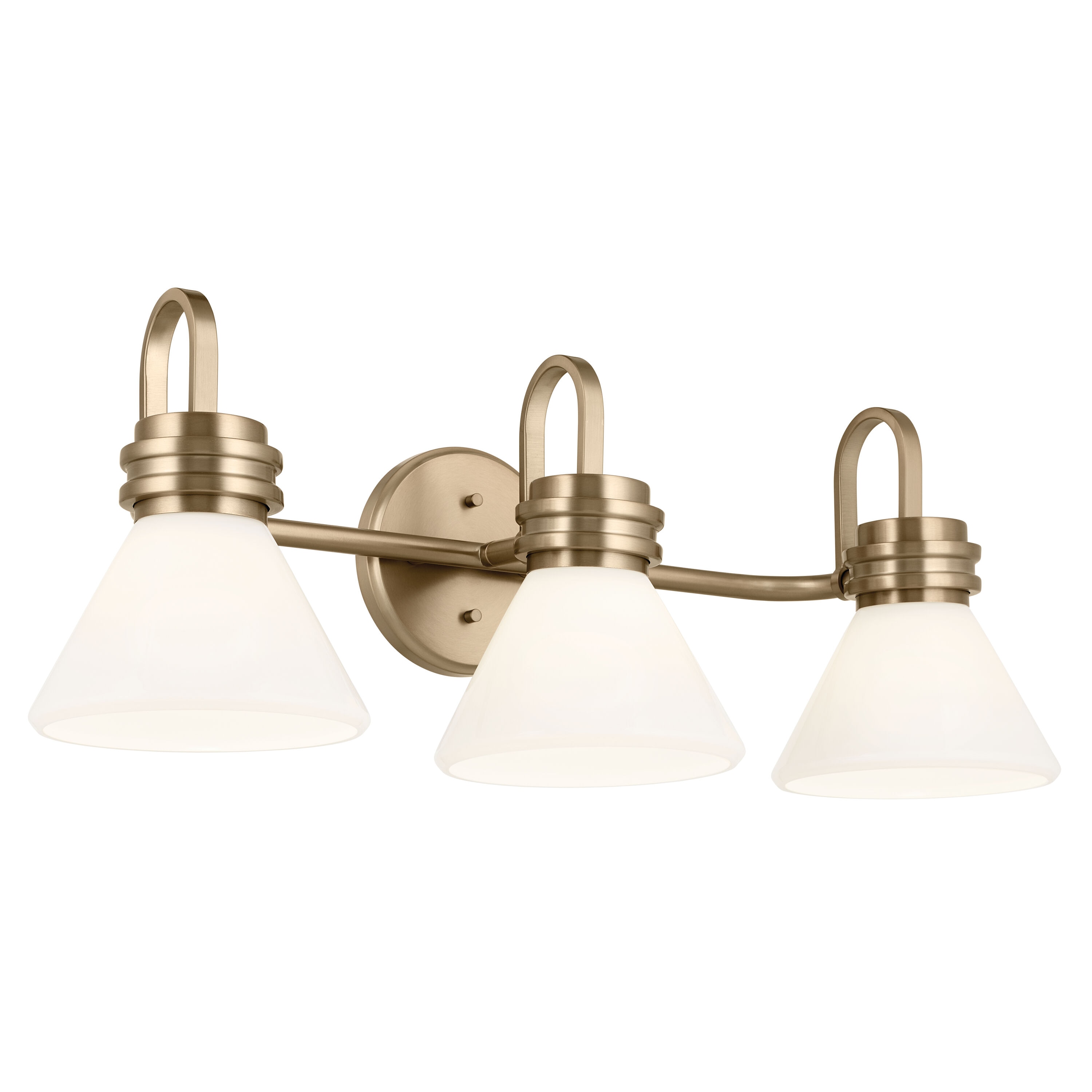 Kichler 55155CPZ Farum 26-in 3 -Light Gold Modern/contemporary Vanity light