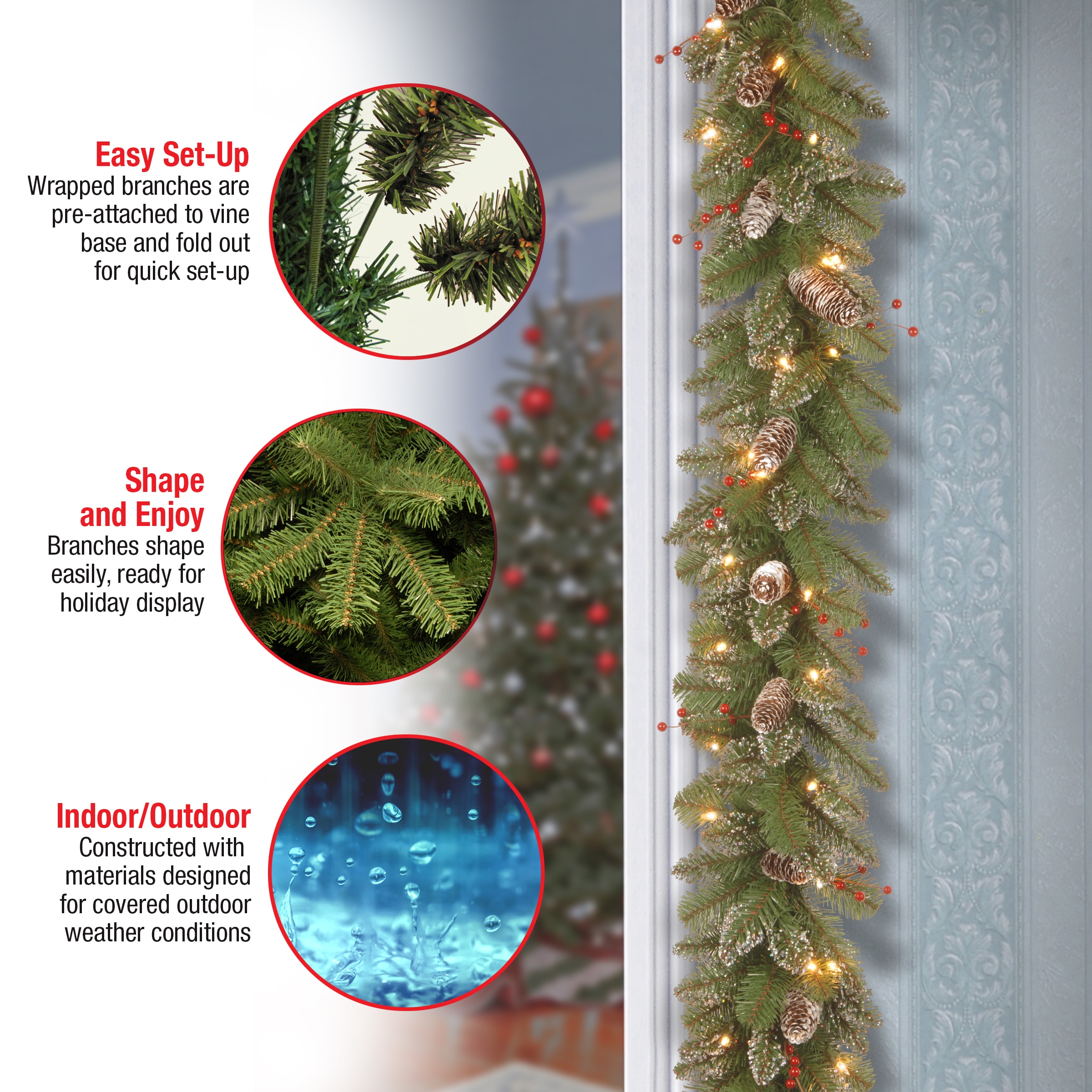 National Tree Company GLM1-300-9A-1 Artificial-Christmas-Garland - View #8