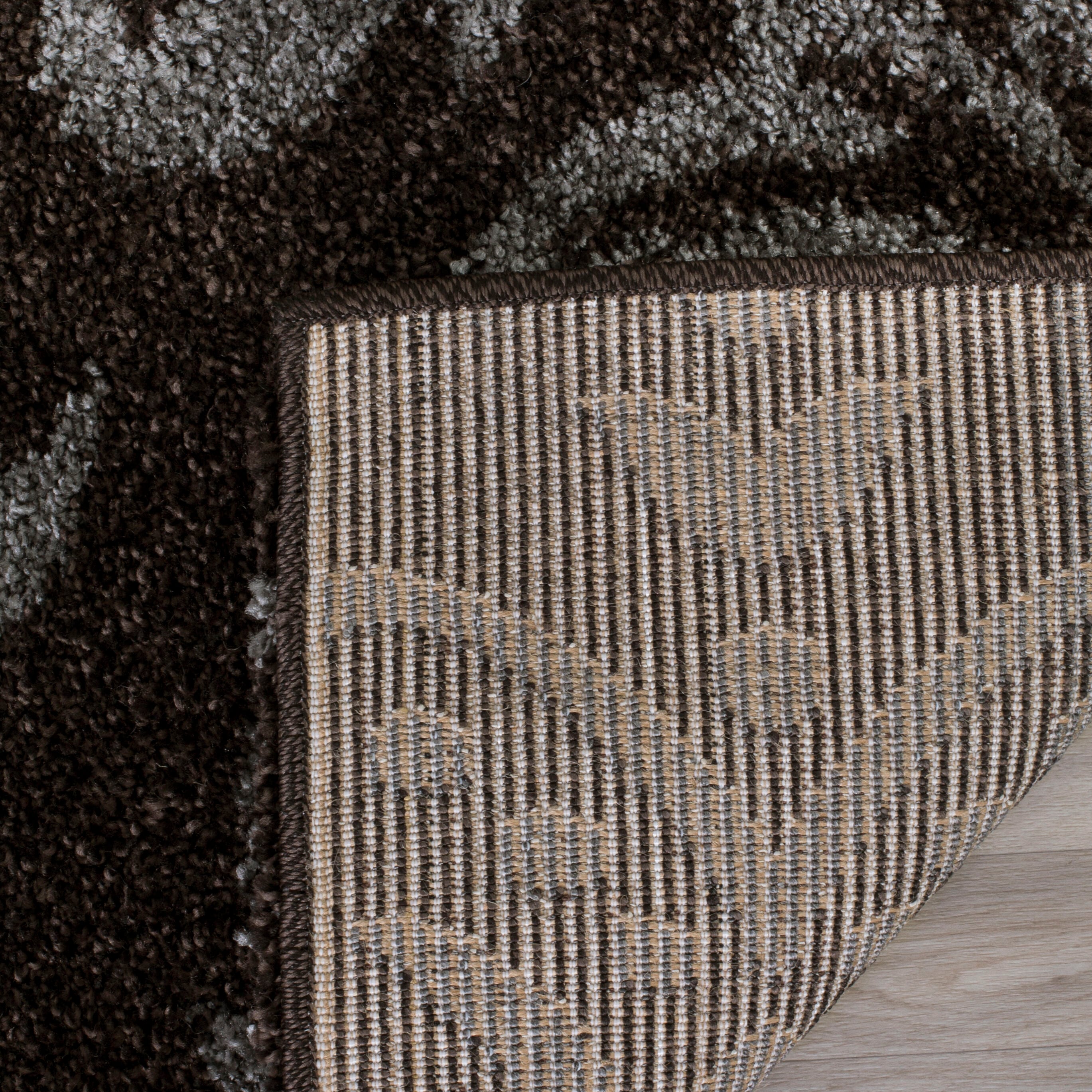 Florida Shag SG460 Power Loomed Indoor Area Rug - Dark Brown/Smoke - 8'x10' - Safavieh