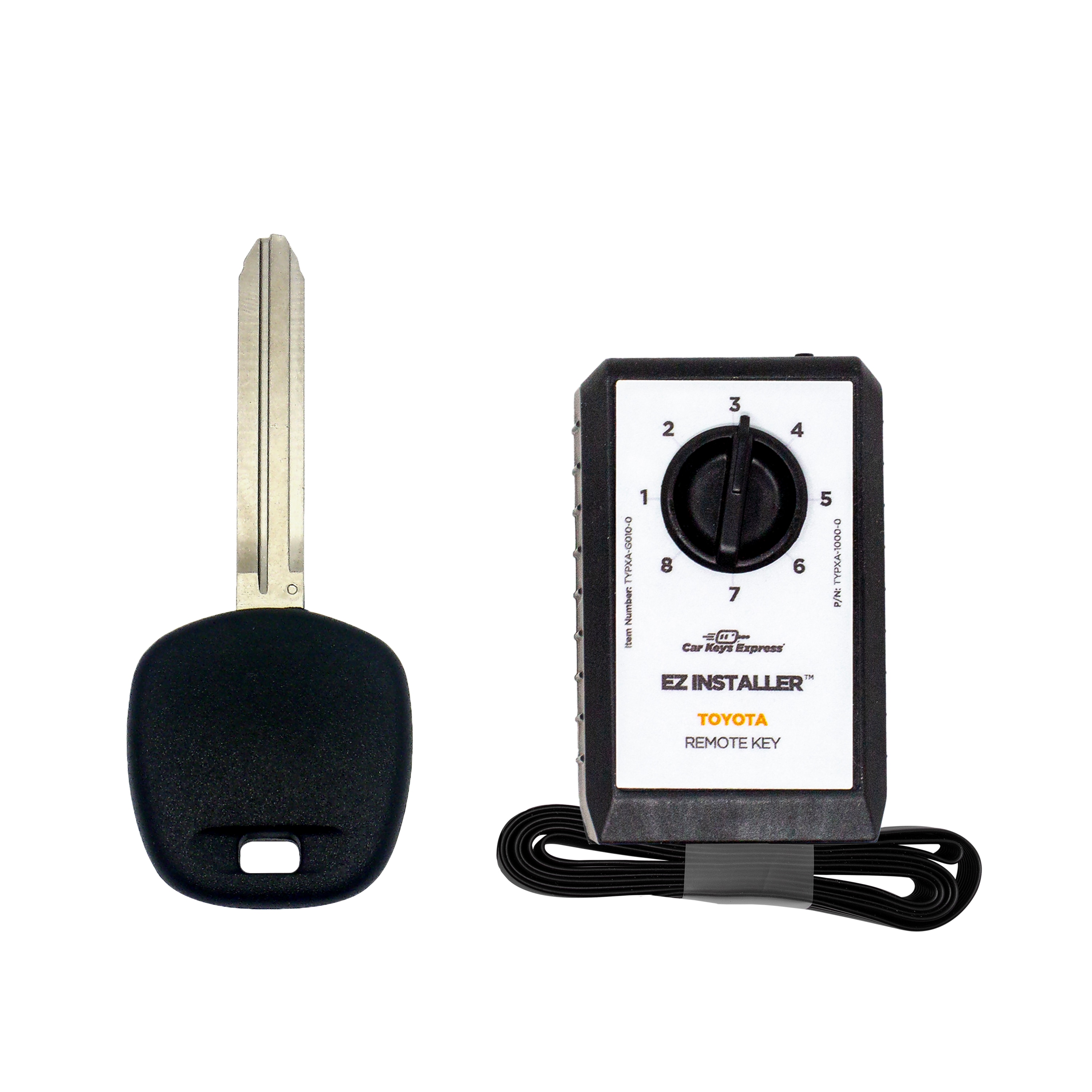 Car Keys Express TOTR-E0Z2SK Black Transponder Key Brass Automotive Key Blank